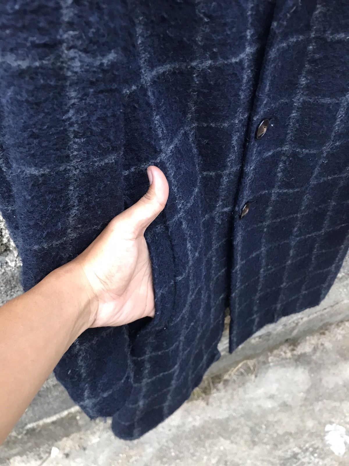 URBAN RESEARCH DOORS 🌟Urban Research Doors Flannel Wool Long Coat Size US M / EU 48-50 / 2 - 6 Thumbnail