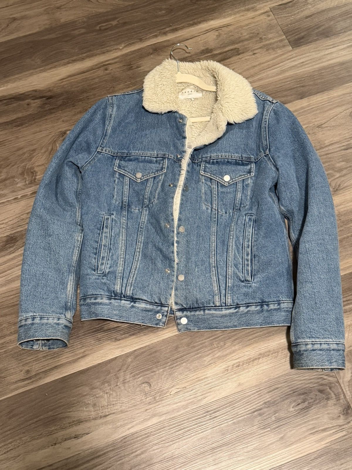 Sandro Sandro trucker faux shearling Size US S / EU 44-46 / 1 - 1 Thumbnail