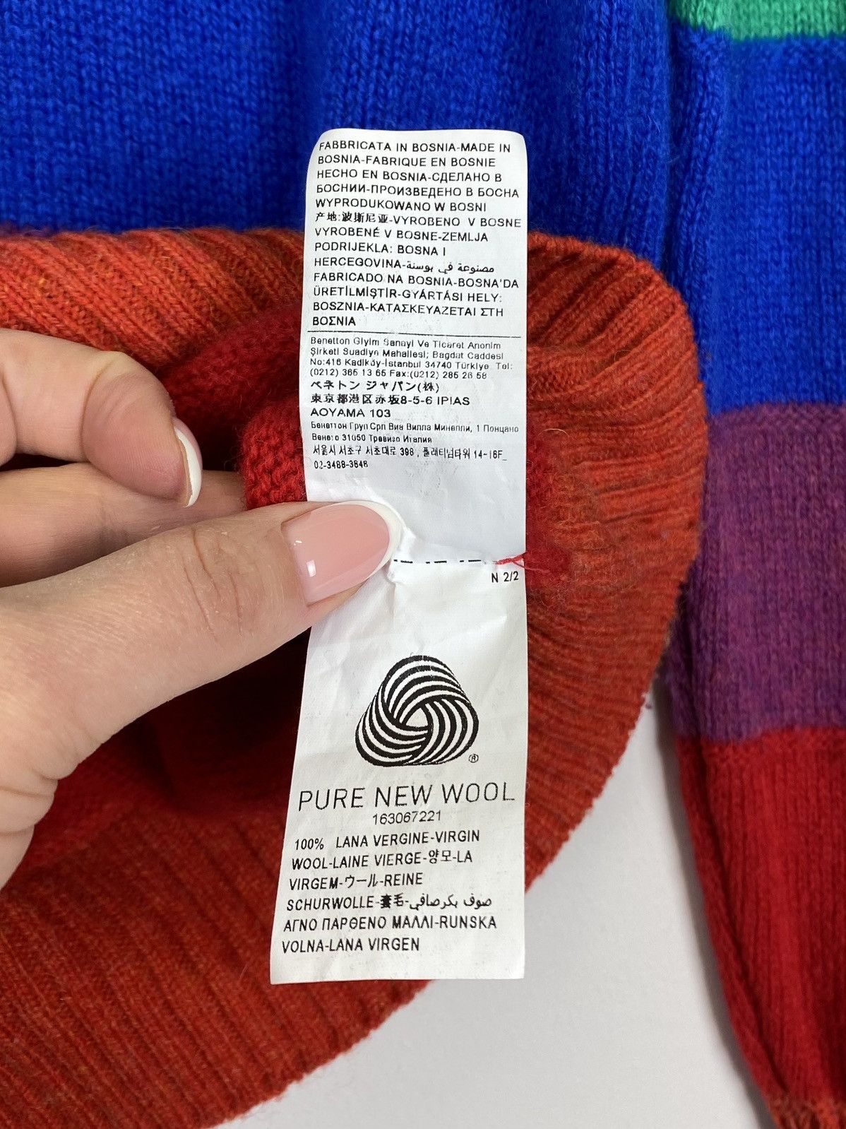 Designer × United Colors Of Benetton United Colours of Benetton Shetland Italian Yarn Sweater XS Size XS / US 0-2 / IT 36-38 - 5 Thumbnail