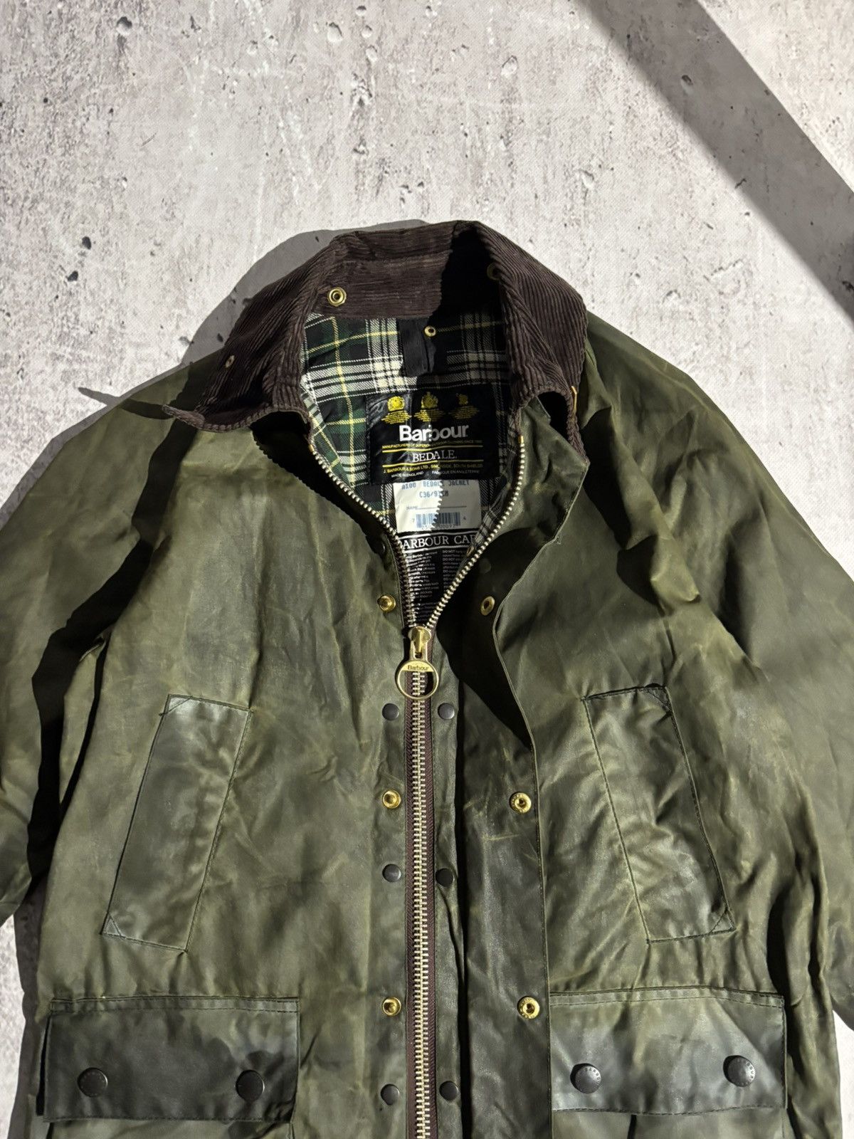 Barbour Rare Wax Waxed Jacket Barbour Bedale Vintage Faded 00s Size US S / EU 44-46 / 1 - 7 Thumbnail
