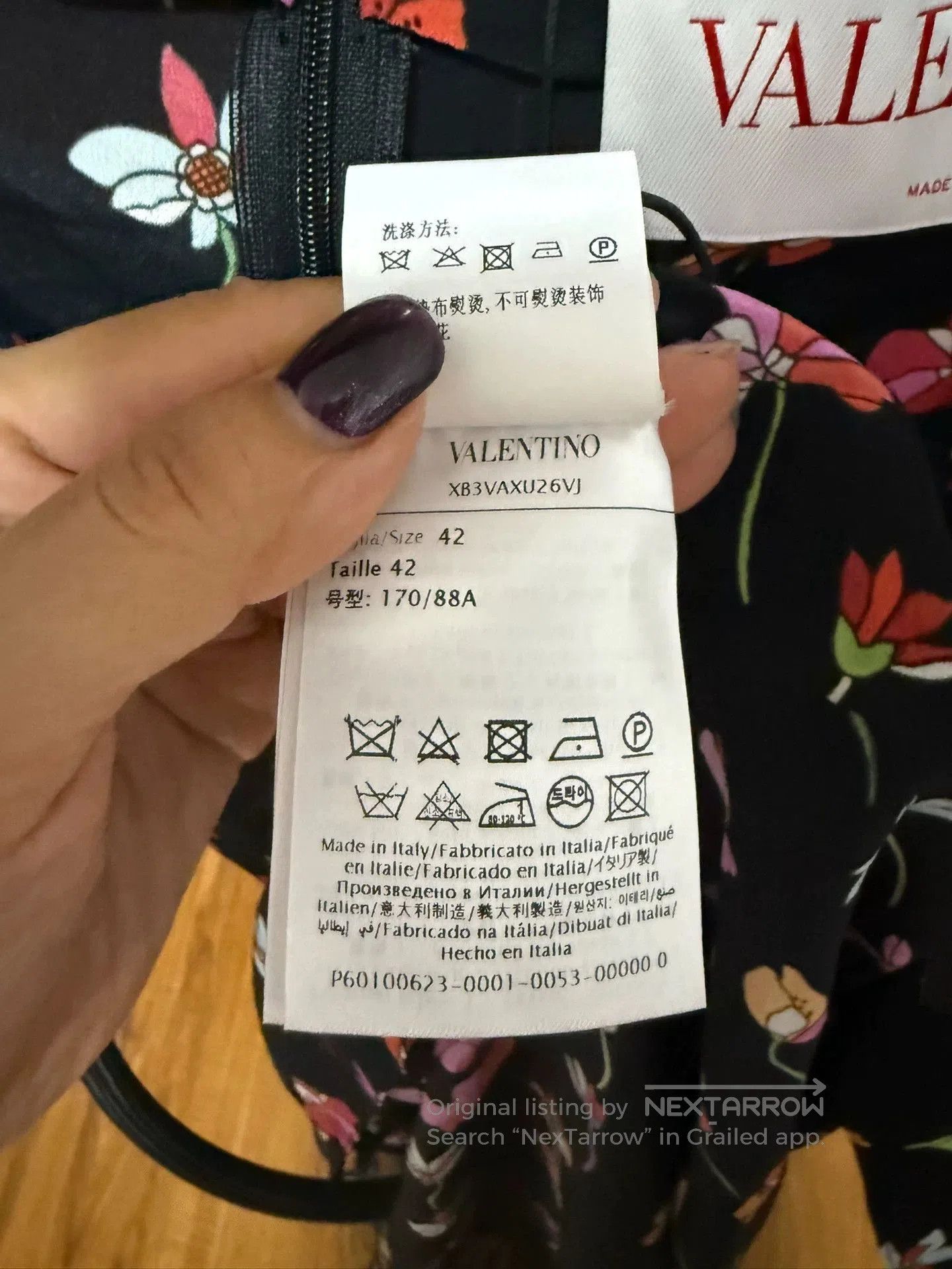 Valentino Valentino Silk Floral Print Dress. Size US L / EU 52-54 / 3 - 6 Thumbnail