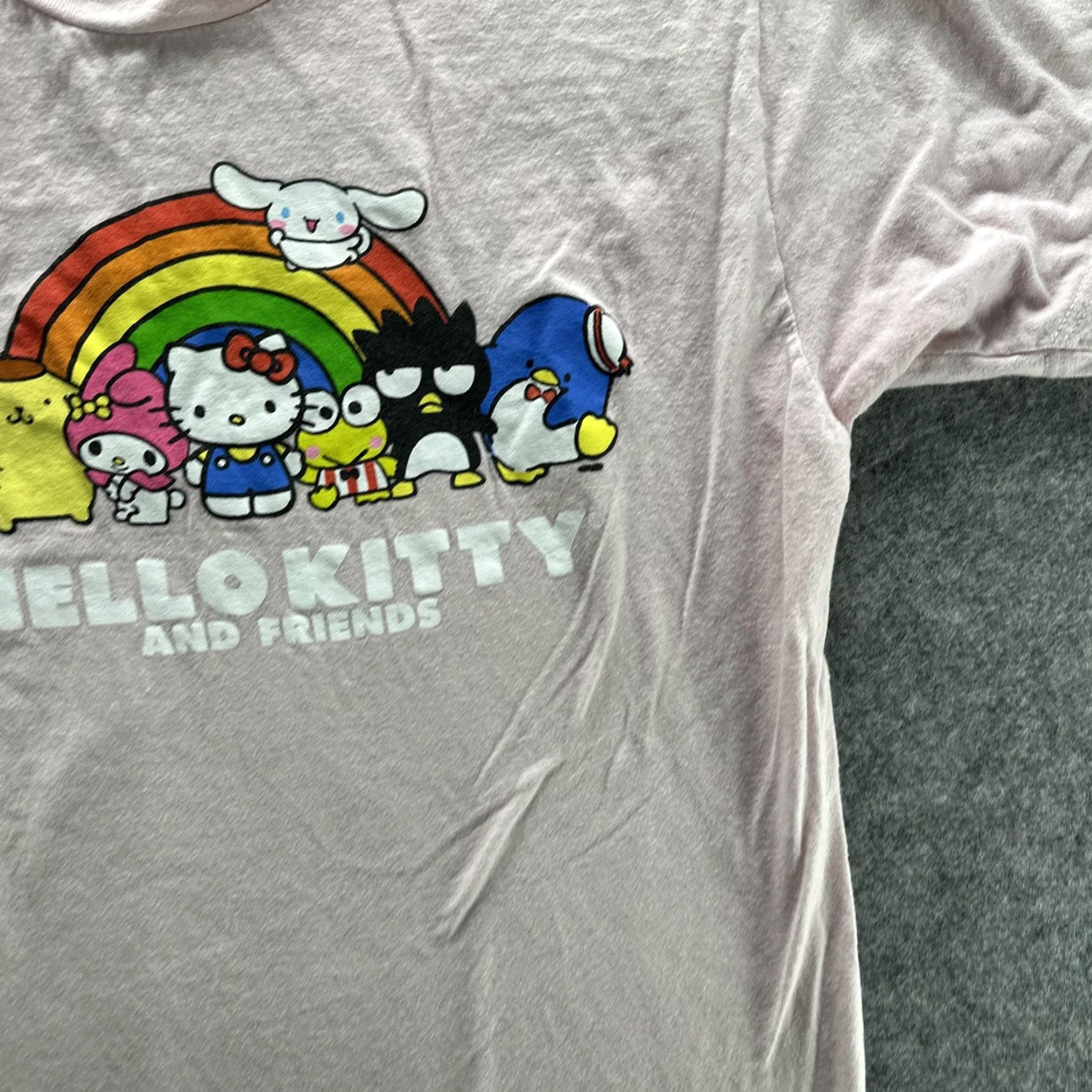Vintage Hello Kitty And Friends Shirt Mens Medium Pink Rainbow Graphic Sanrio Tee Size US M / EU 48-50 / 2 - 6 Thumbnail