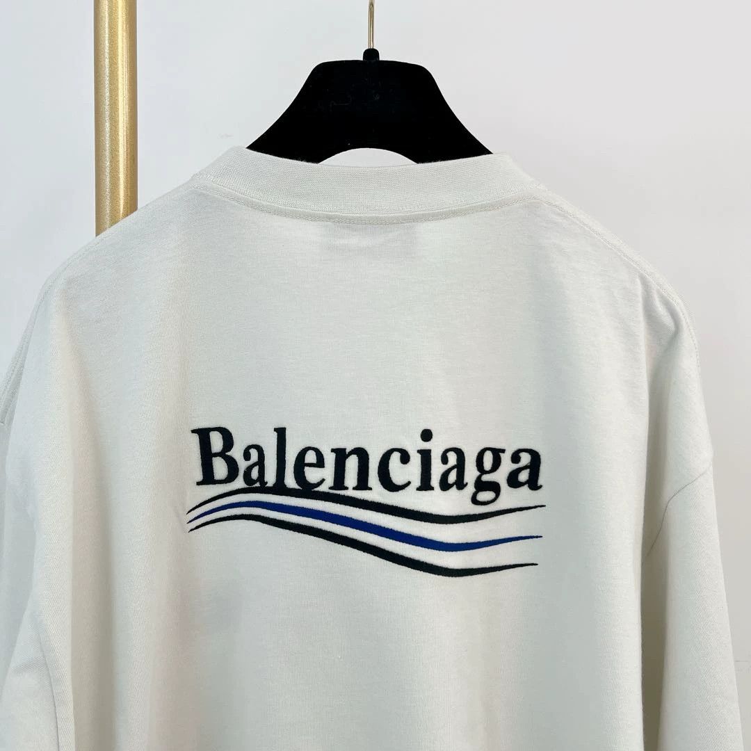Balenciaga Balenciaga White Tee M Size US M / EU 48-50 / 2 - 6 Thumbnail