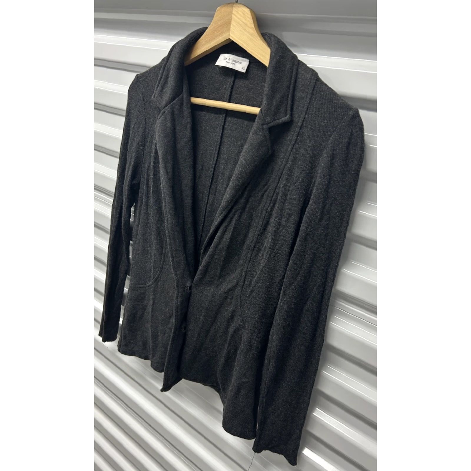 Anthropologie VINTAGE Women’s Lola & Sophie NY Anthropologie Charcoal ButtonUp Sweater Jacket XS Size XS / US 0-2 / IT 36-38 - 3 Thumbnail