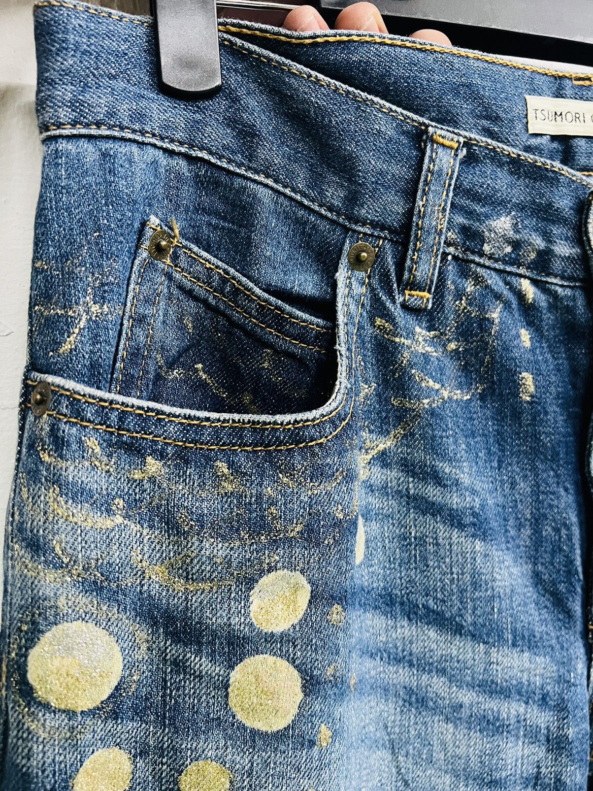 Issey Miyake × Japanese Brand × Tsumori Chisato TSUMORI CHISATO PAINTED ART DENIM Size US 32 / EU 48 - 9 Thumbnail