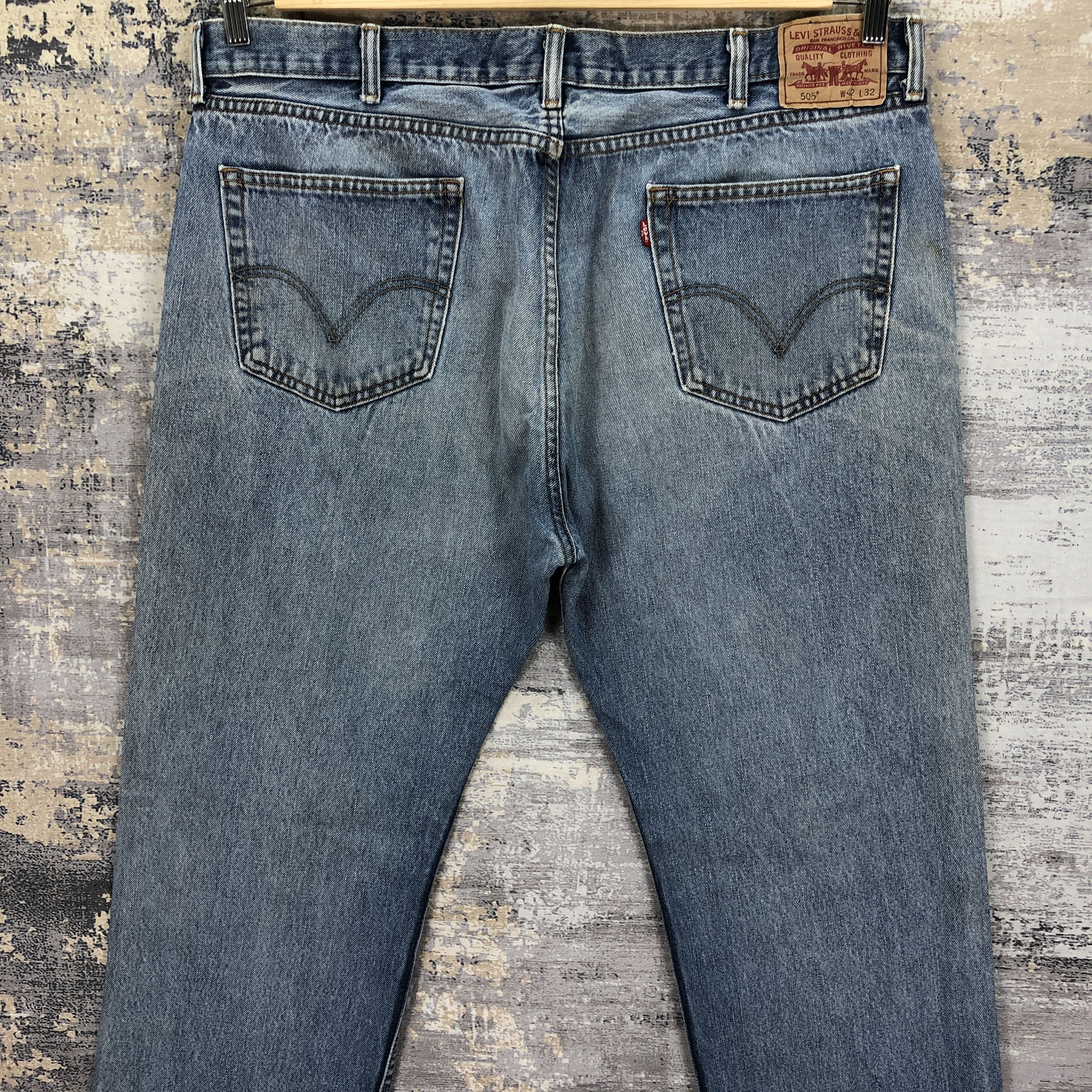 Levi's × Vintage Vintage Levis 505 Jeans Rusty Levi's Faded Light Wash Denim Size US 38 / EU 54 - 4 Thumbnail