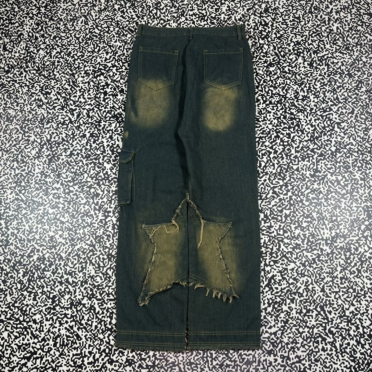 Japanese Brand Vintage Y2K Japanese Patchwork Star Logo Retro Style Jeans Size 29" - 4 Thumbnail