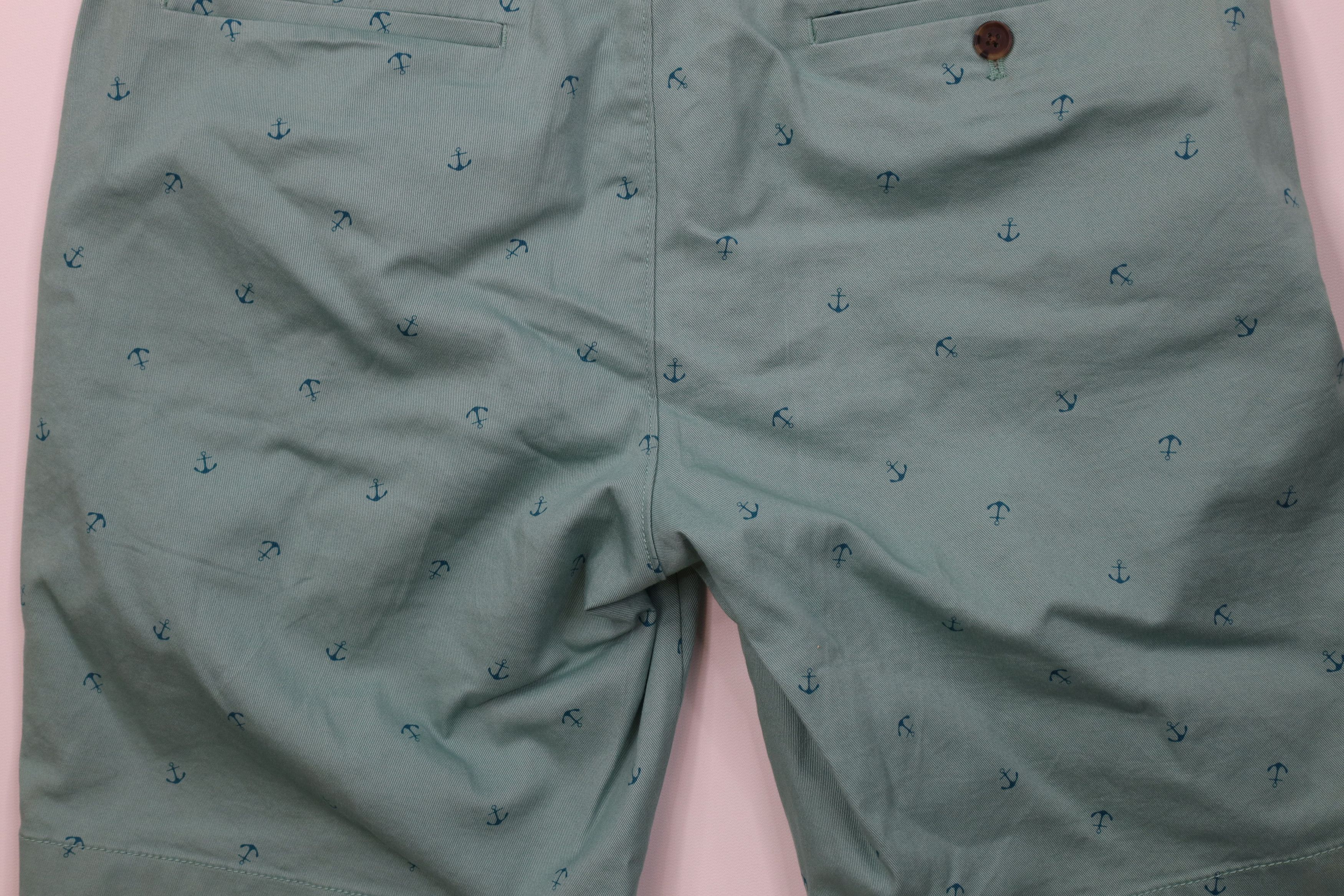 J.Crew J Crew Nautical Boat Anchor All Over Print Chino Shorts Teal Size US 33 - 11 Thumbnail