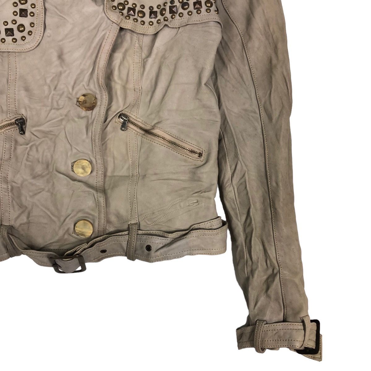 Japanese Brand 🔥90’s Vintage True Leather Biker Jacket Cropped Vera Pelle Size US S / EU 44-46 / 1 - 5 Thumbnail