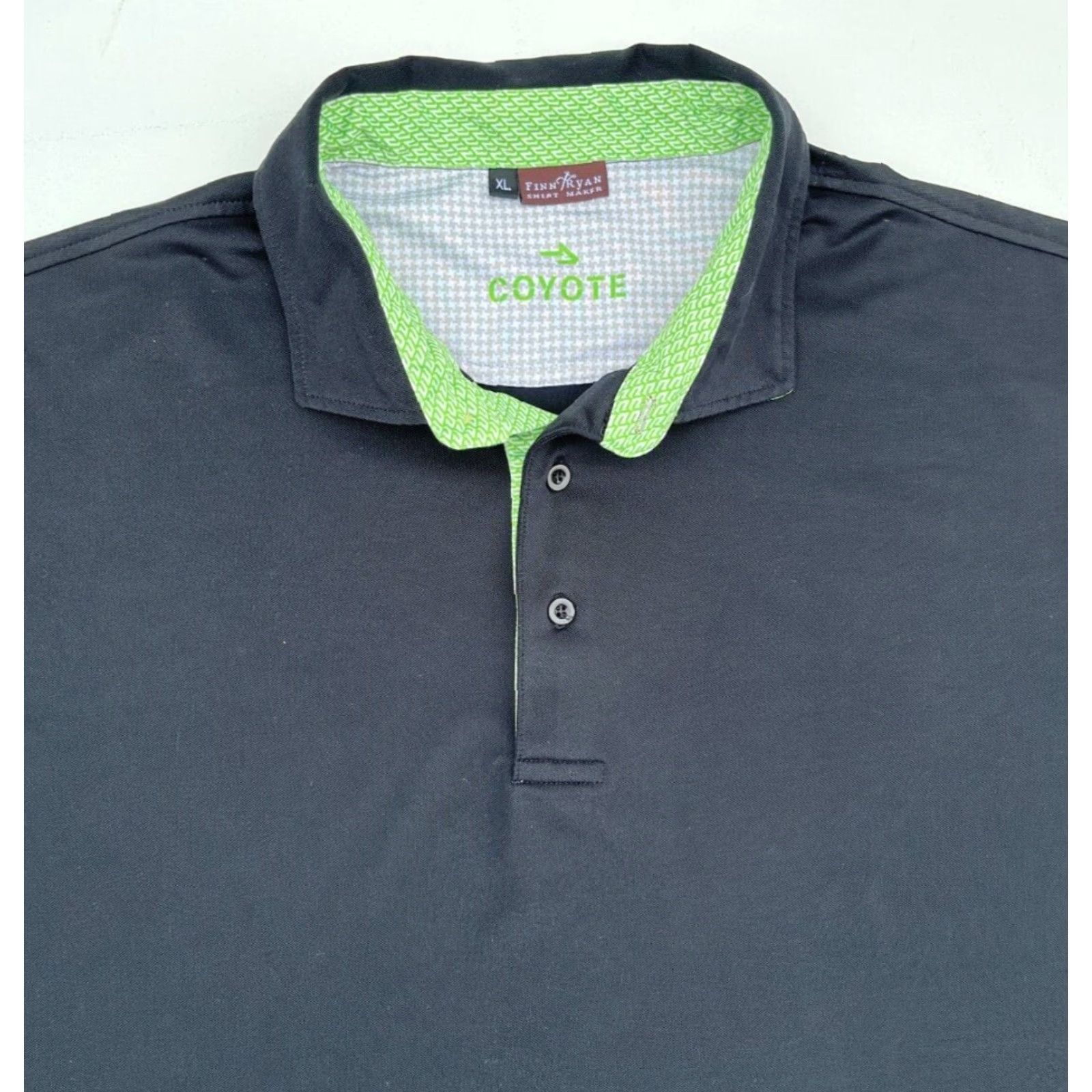 Vintage Finn Ryan Polo Shirt Mens XL Black Cotton Blend Short Sleeve Collared Performance Golf Shirt Size US XL / EU 56 / 4 - 3 Thumbnail
