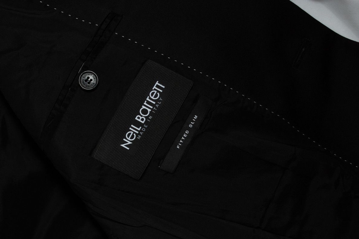 Neil Barrett Neil Barrett, black camo fitted slim blazer coat Size 50R - 5 Thumbnail