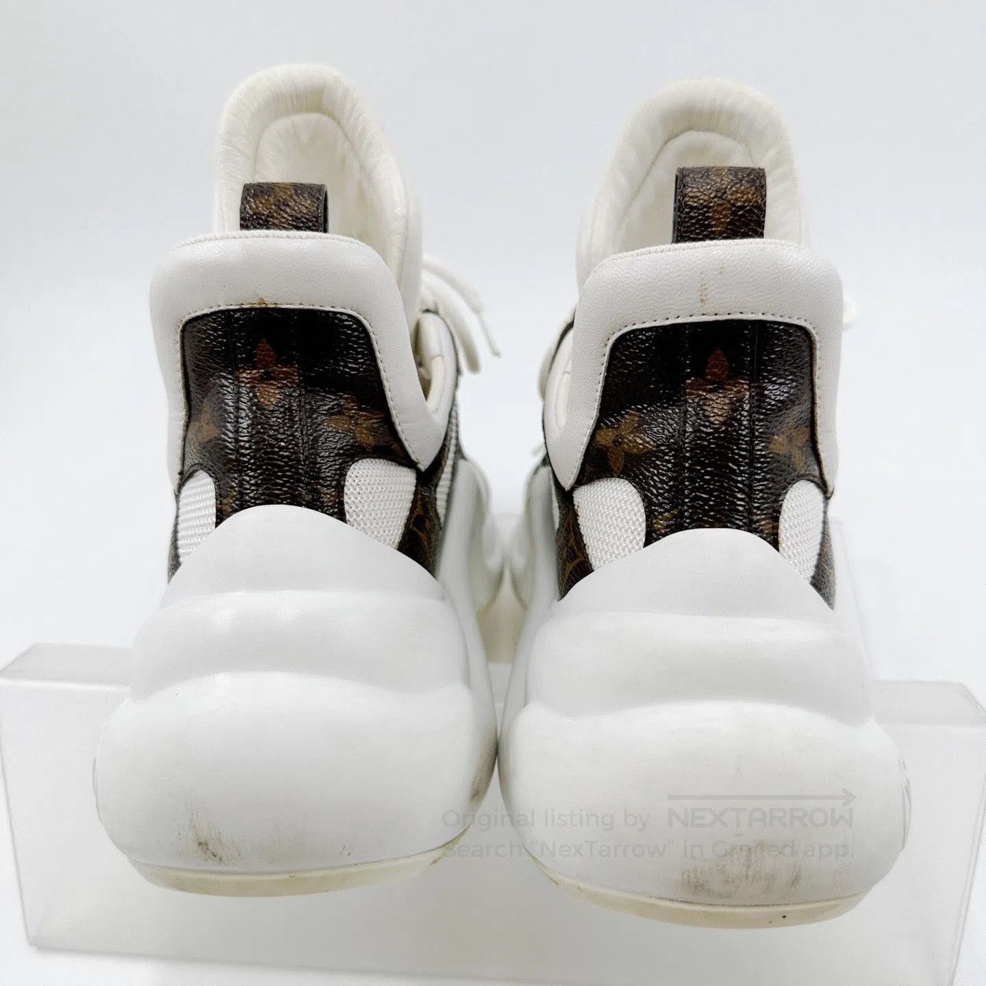 Louis Vuitton LV White Monogram Arch Dad Shoes. Size US 6.5 / IT 36.5 - 3 Thumbnail