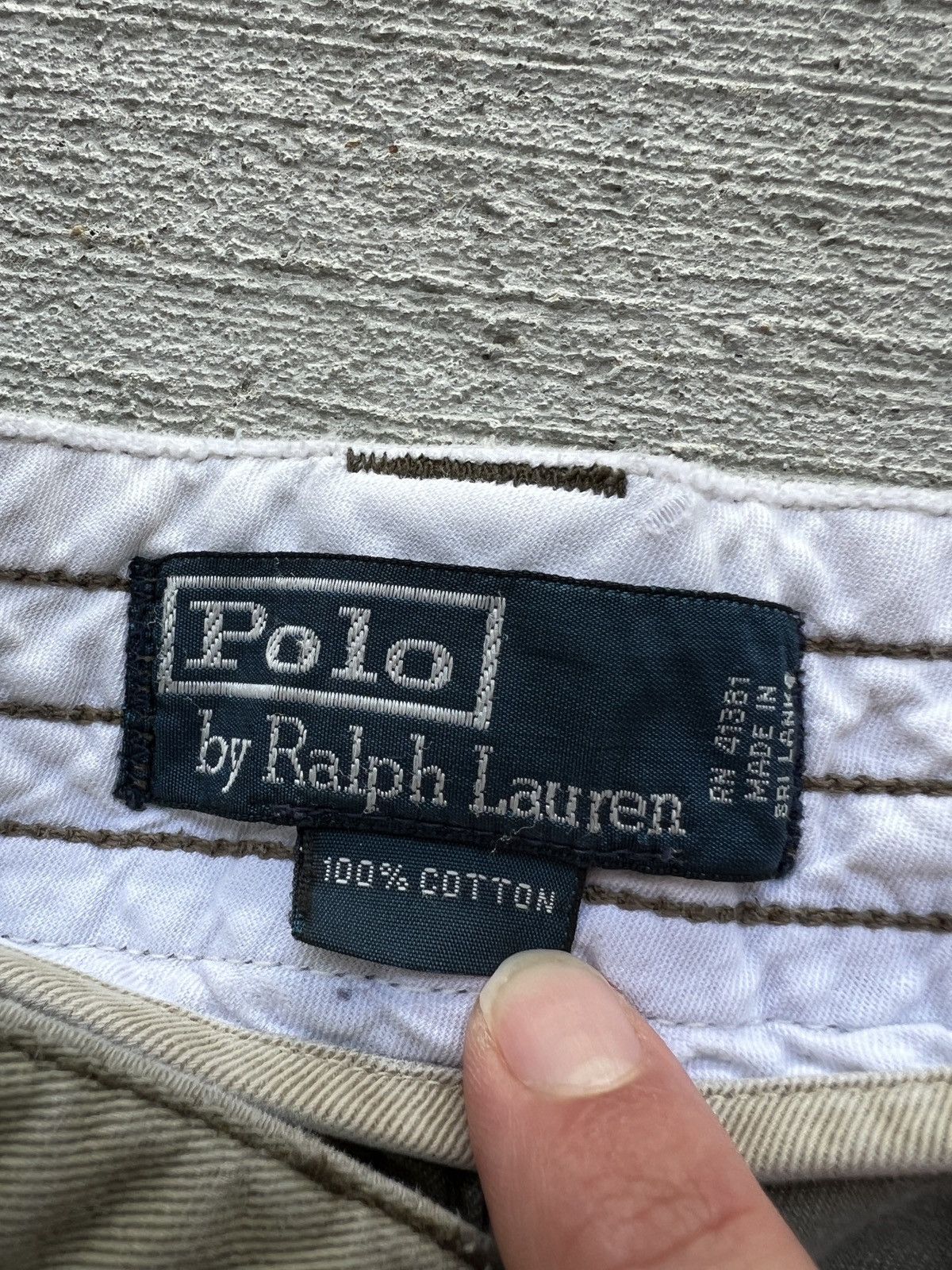 Polo Ralph Lauren × Vintage Y2K Polo Ralph Lauren Baggy Cargo Shorts Olive Green Size US 35 - 7 Thumbnail