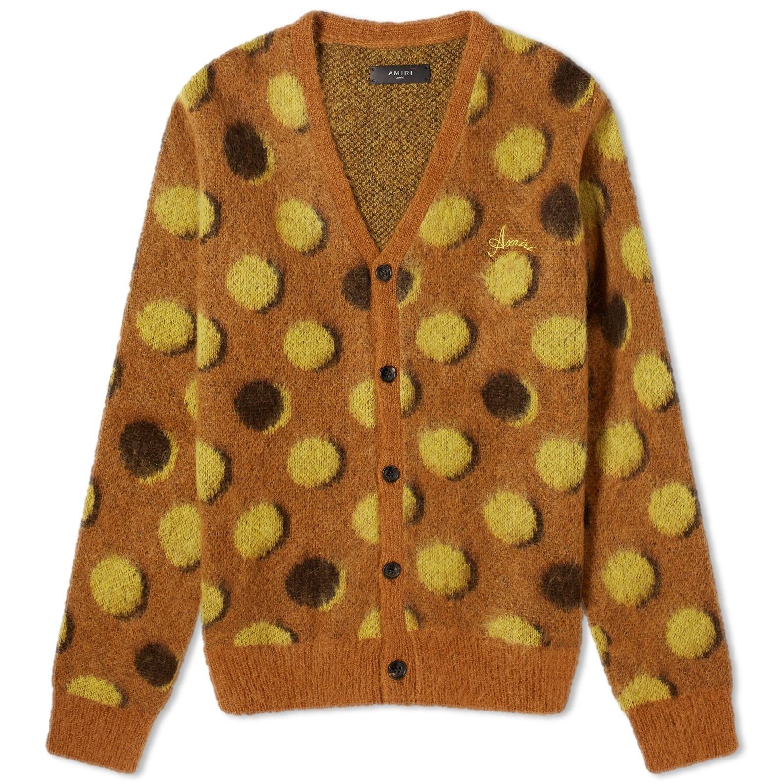 Amiri oc11z0225 Polkadot Mohair Cardigan in Multicolor Size US L / EU 52-54 / 3 - 1 Thumbnail