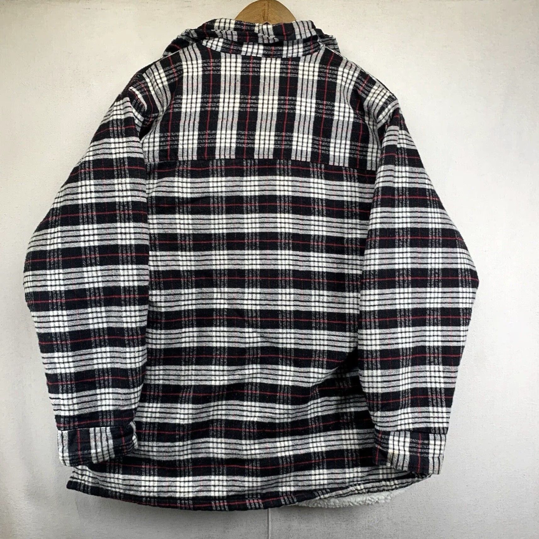 Vintage VINTAGE Men's Sherpa Lined Button Front Plaid Jacket Heavyweight Work Wear Large Size US L / EU 52-54 / 3 - 3 Thumbnail