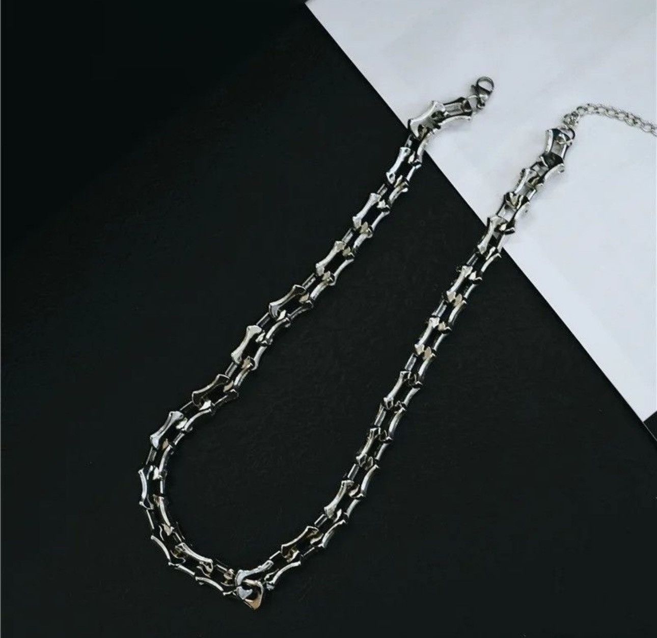 Jewelry Hip hop hardware chain thick necklace Size ONE SIZE - 2 Thumbnail