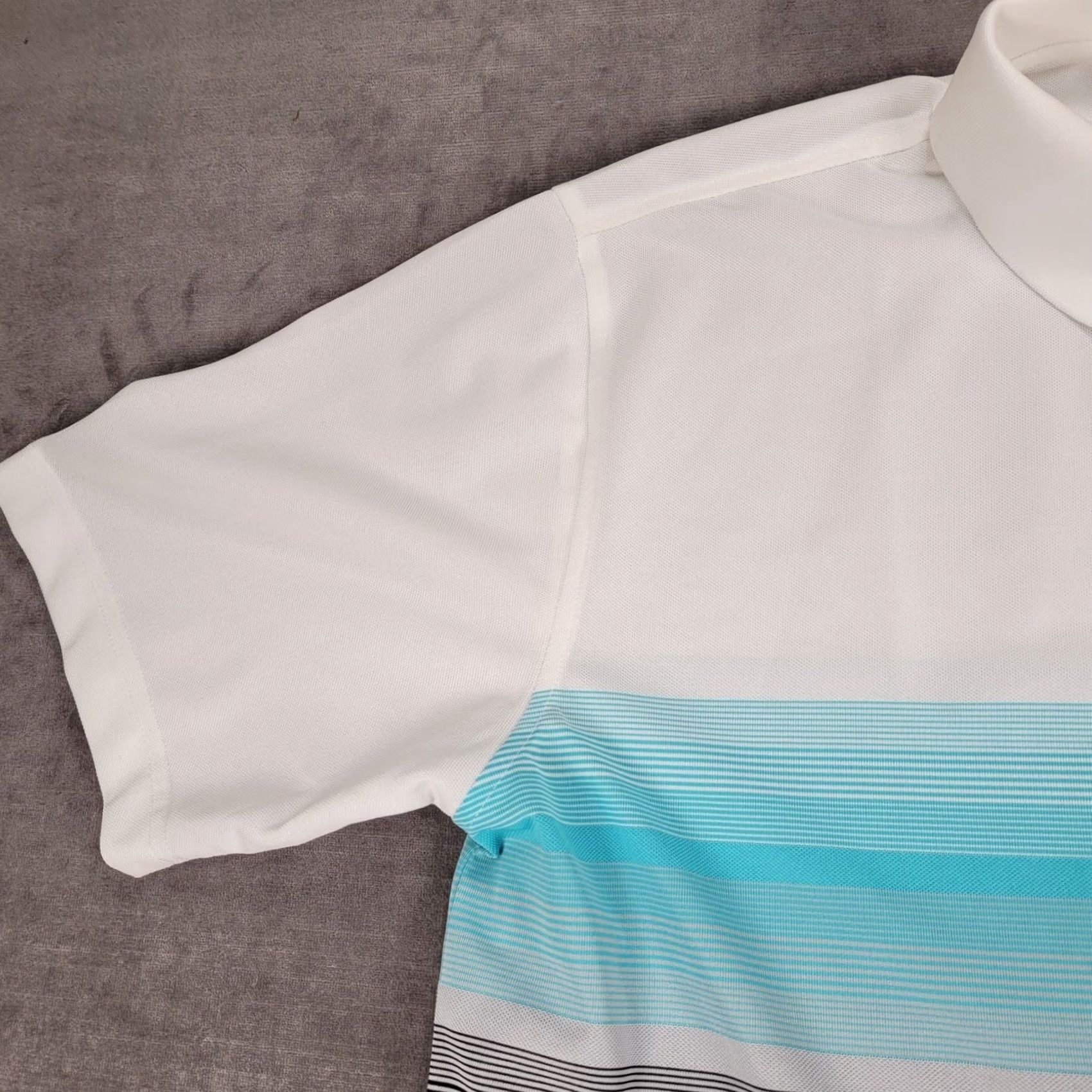 Vintage TABASCO Sport Polo Shirt Striped Golf Casual Short Sleeve Mens Large White Size US L / EU 52-54 / 3 - 3 Thumbnail