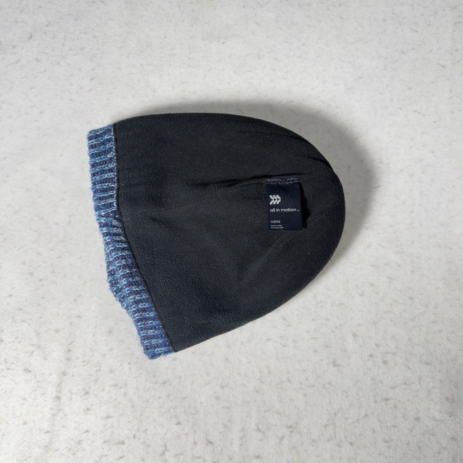Other All In Motion Ski Hat Beanie Blue Knit Fleece Lined OSFM Size ONE SIZE - 11 Thumbnail