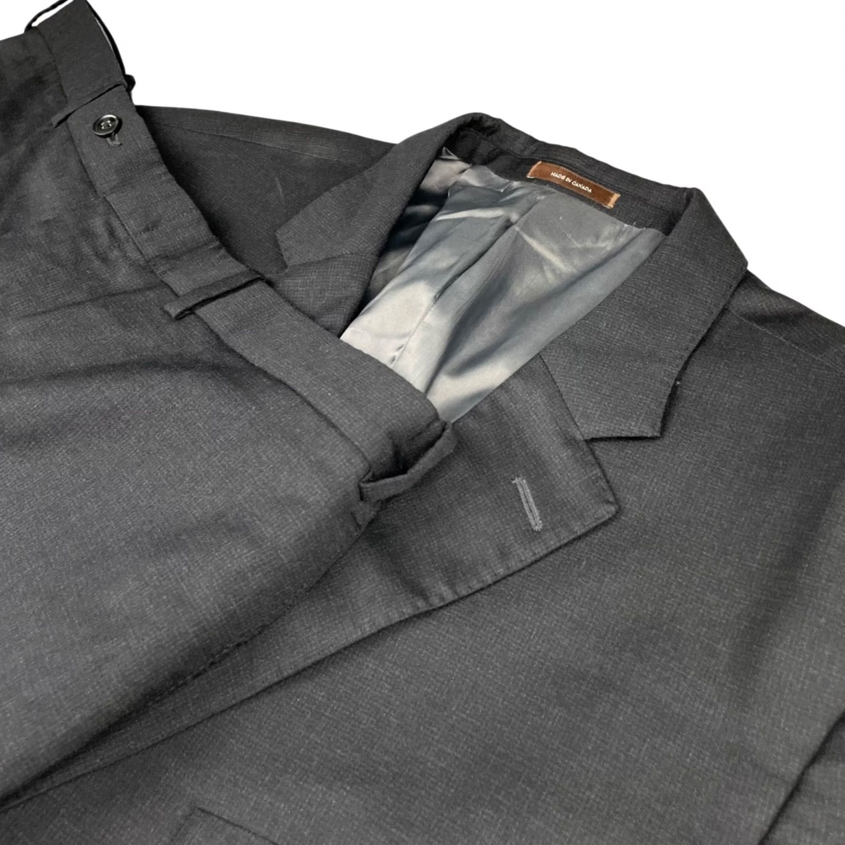 Peter Millar Peter Millar Men's Suit Gray 50L 36x30 100% Wool 2-Button Size 50R - 2 Thumbnail