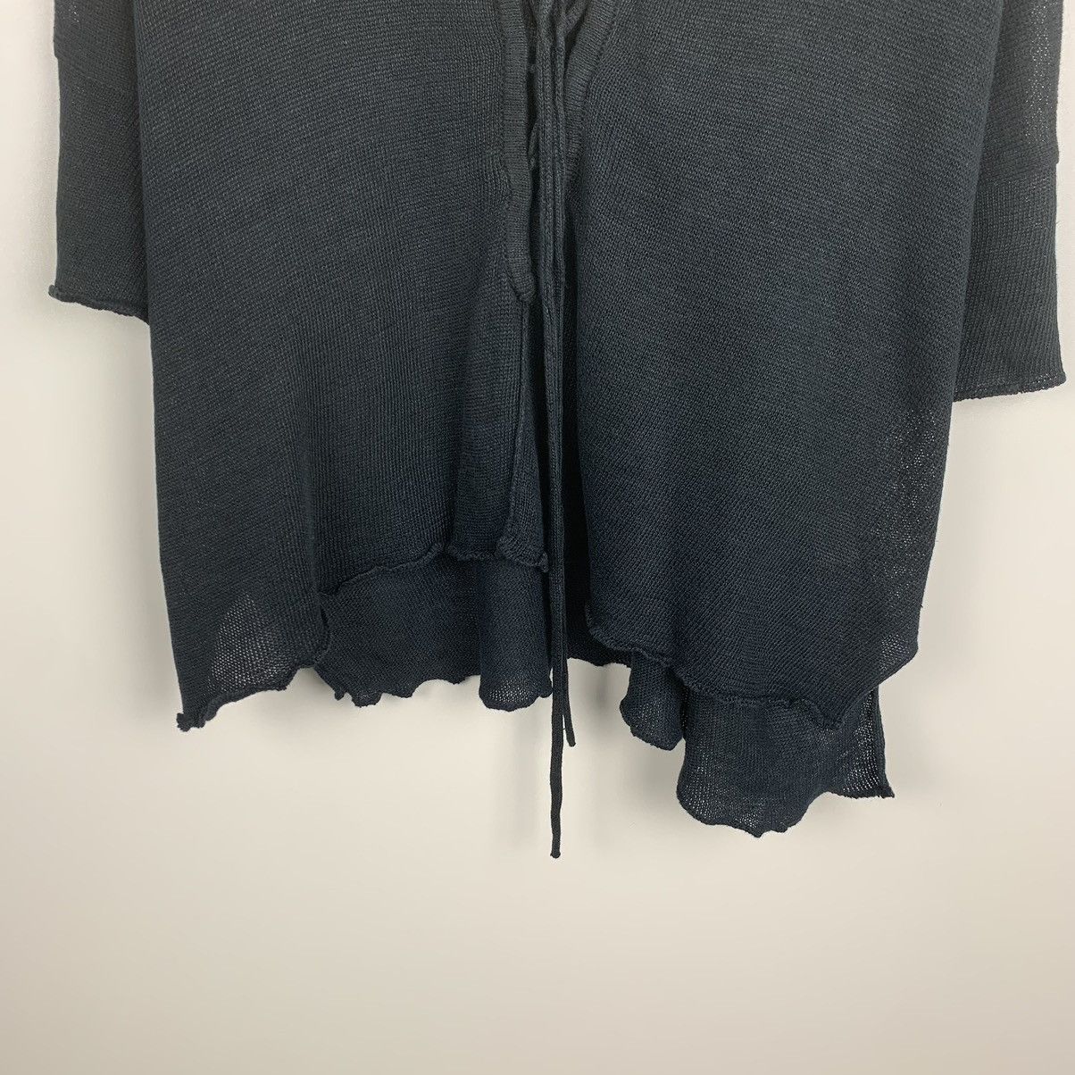 Other Barbara Speer Knit Linen Cardigan Black Short Sleeve Size XS / US 0-2 / IT 36-38 - 3 Thumbnail