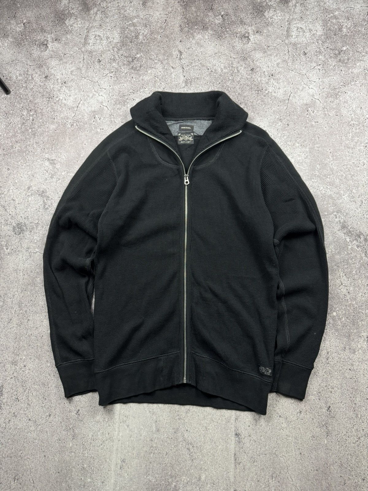 Diesel VINTAGE DIESEL Y2K KNIT WAFFEL AVANT GARDE ZIP SWEATER JAPAN Size US M / EU 48-50 / 2 - 1 Thumbnail