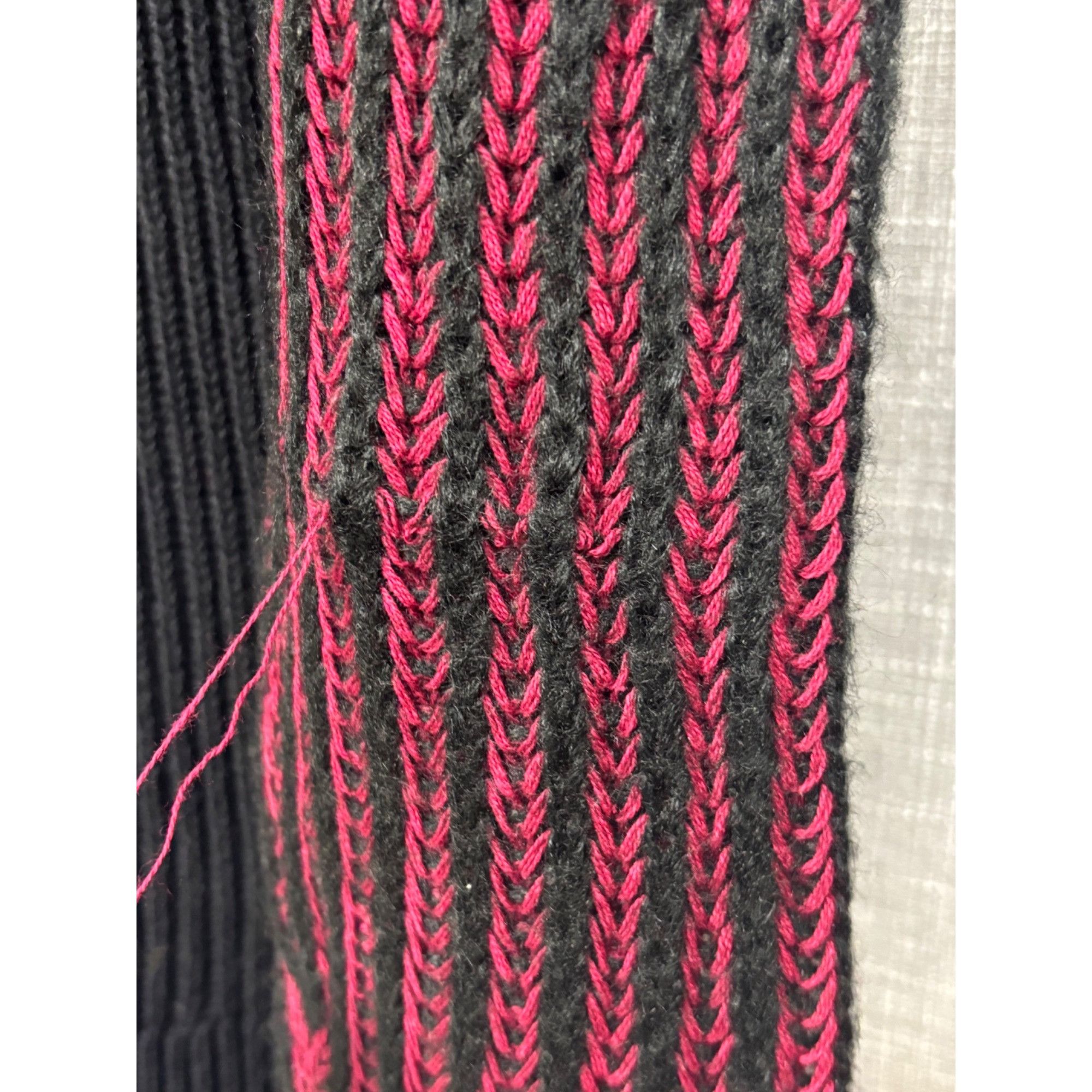 DKNY DKNY Jeans Striped Cowl-Neck Mixed Knit Tank Sweater, Syrah, Size M / US 6-8 / IT 42-44 - 7 Thumbnail