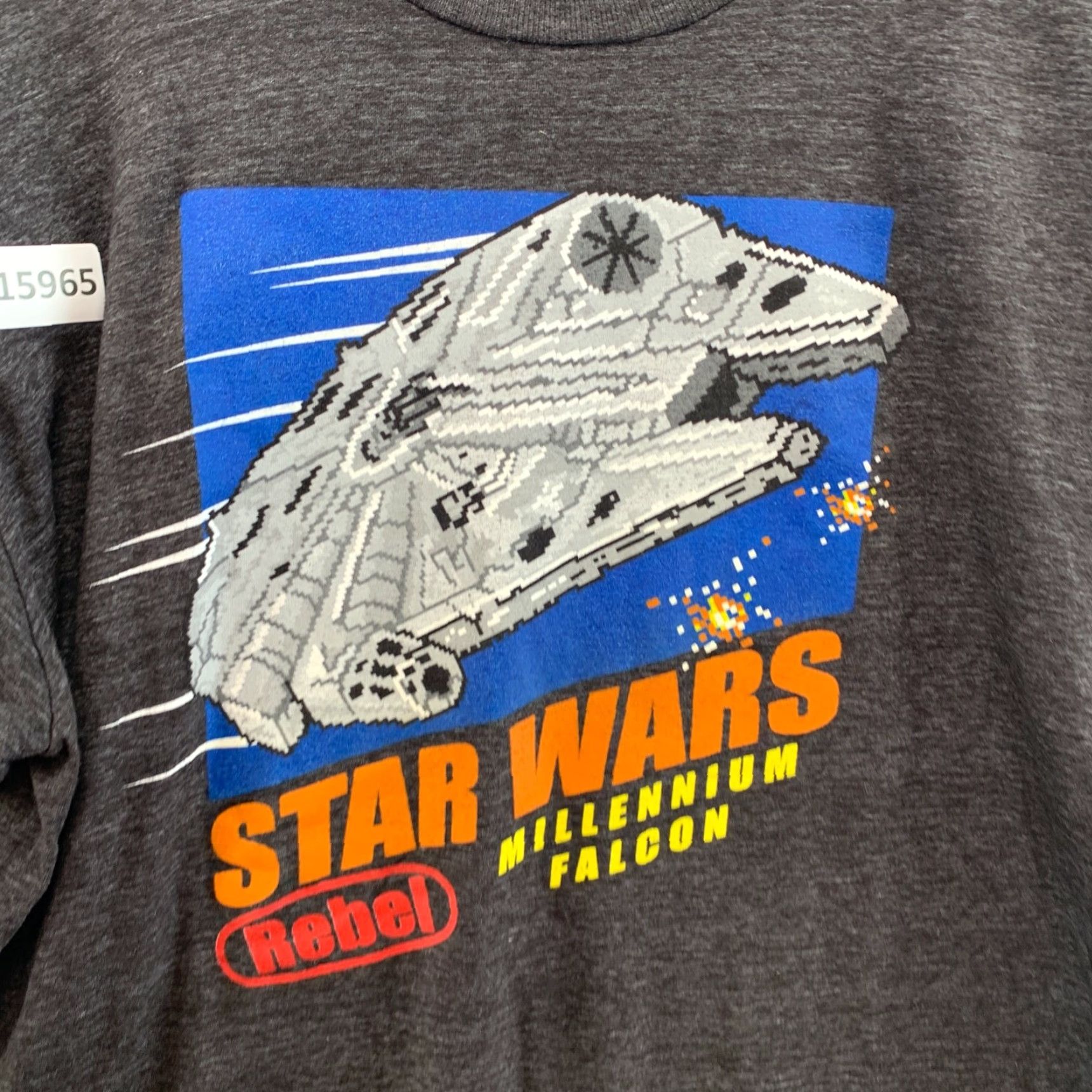 Star Wars VINTAGE Star Wars T-Shirt Adult XL Gray Short Sleeve Rebel Millennium Falcon Movie Mens Size US XL / EU 56 / 4 - 7 Thumbnail
