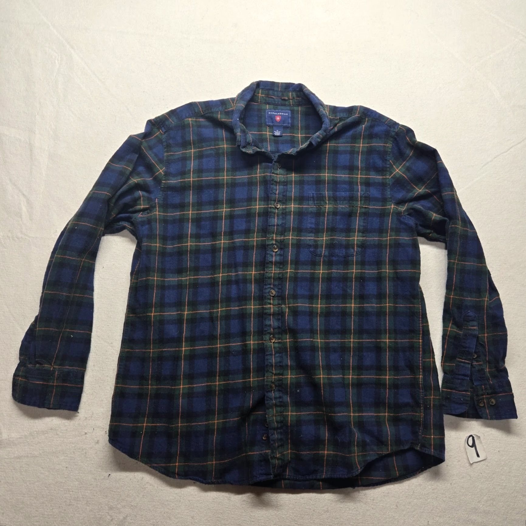 Vintage Saddlebred Shirt Button-Up Plaid Long Sleeve 100% Cotton XL Blue Men Size US XL / EU 56 / 4 - 2 Thumbnail