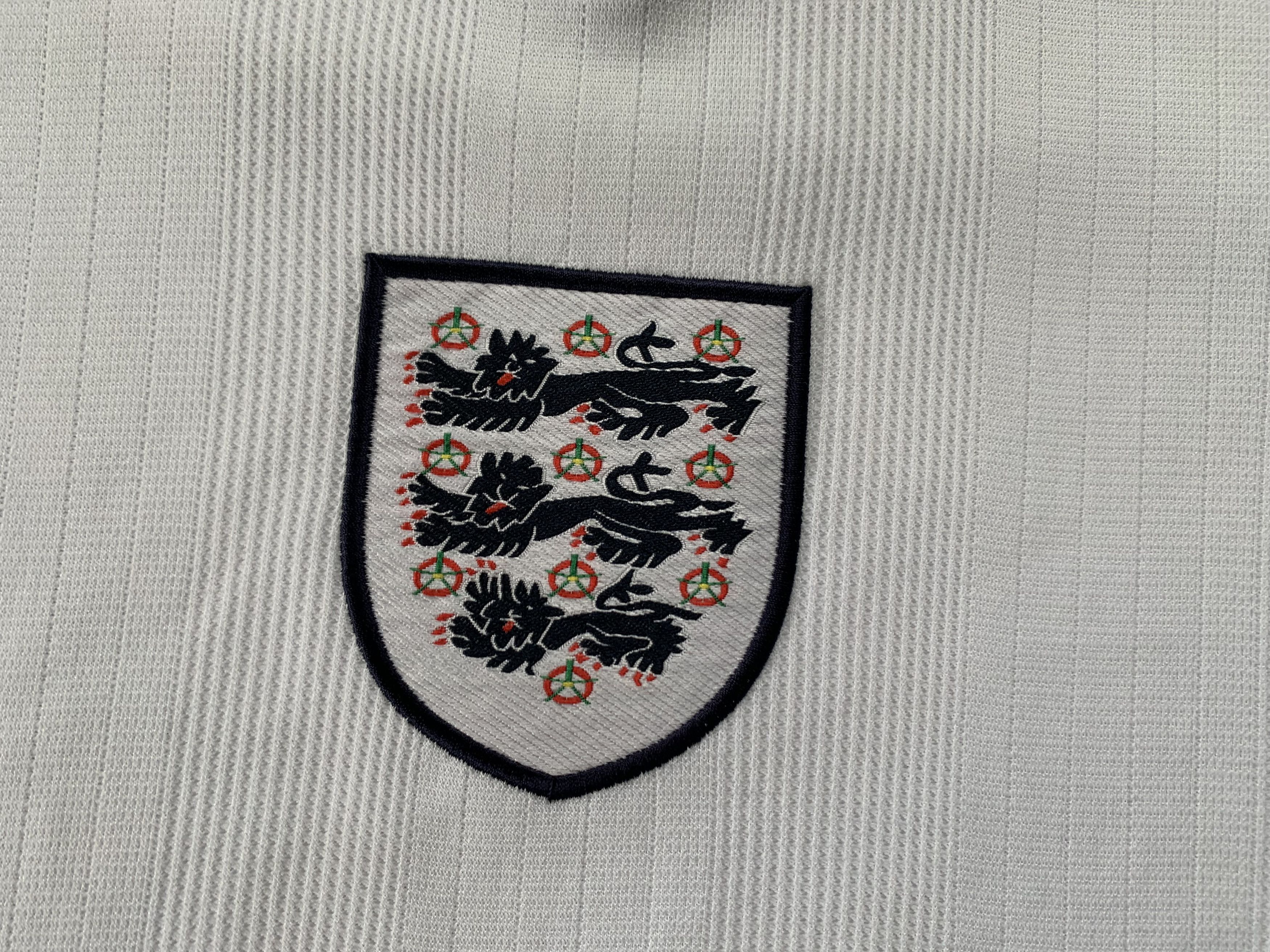 Vintage Score Draw England National Team White Training Polo Size US S / EU 44-46 / 1 - 5 Thumbnail