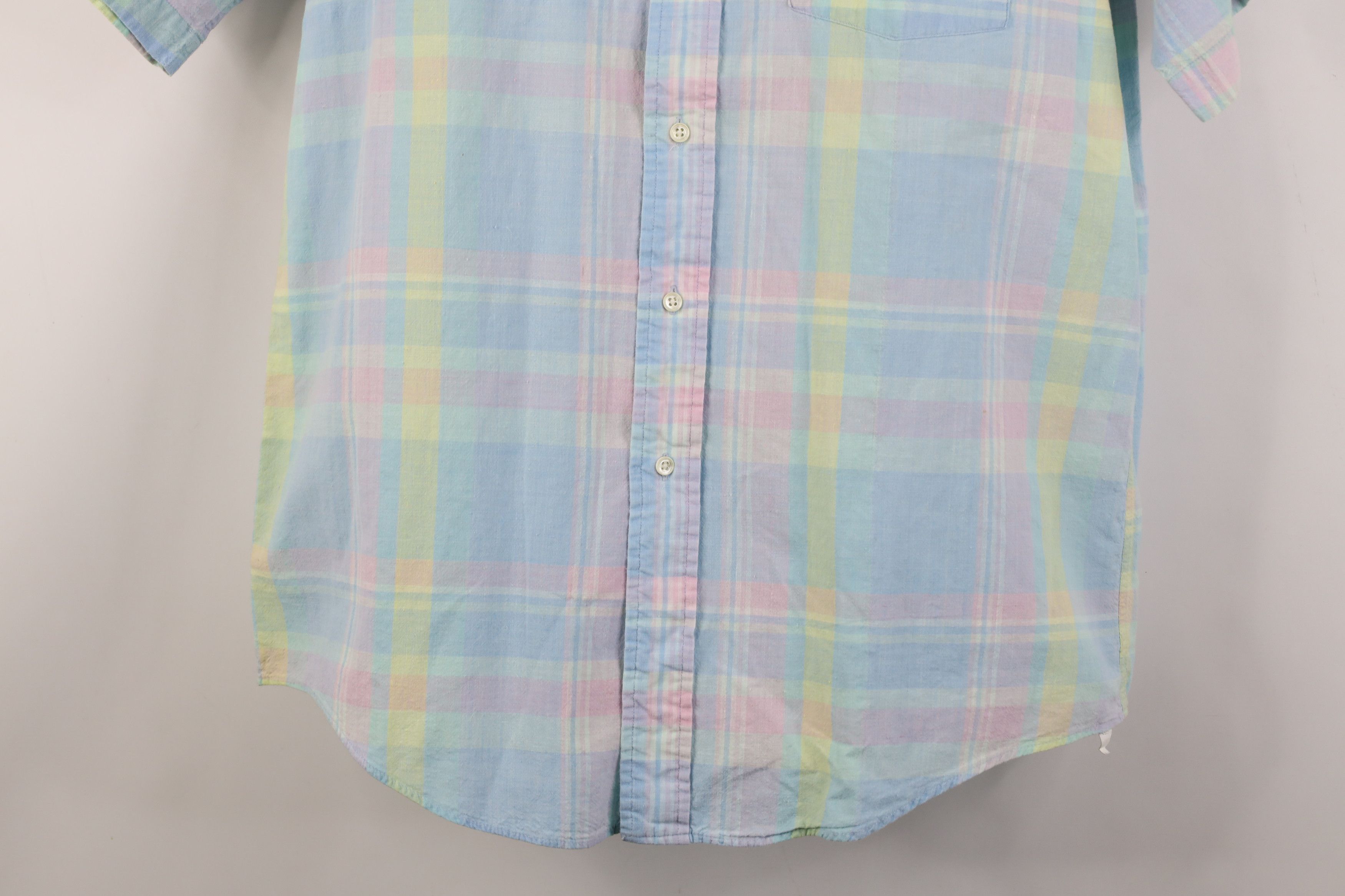 Lands' End Vintage 90s Lands End Madras Plaid Button Down Shirt USA Size US L / EU 52-54 / 3 - 3 Thumbnail