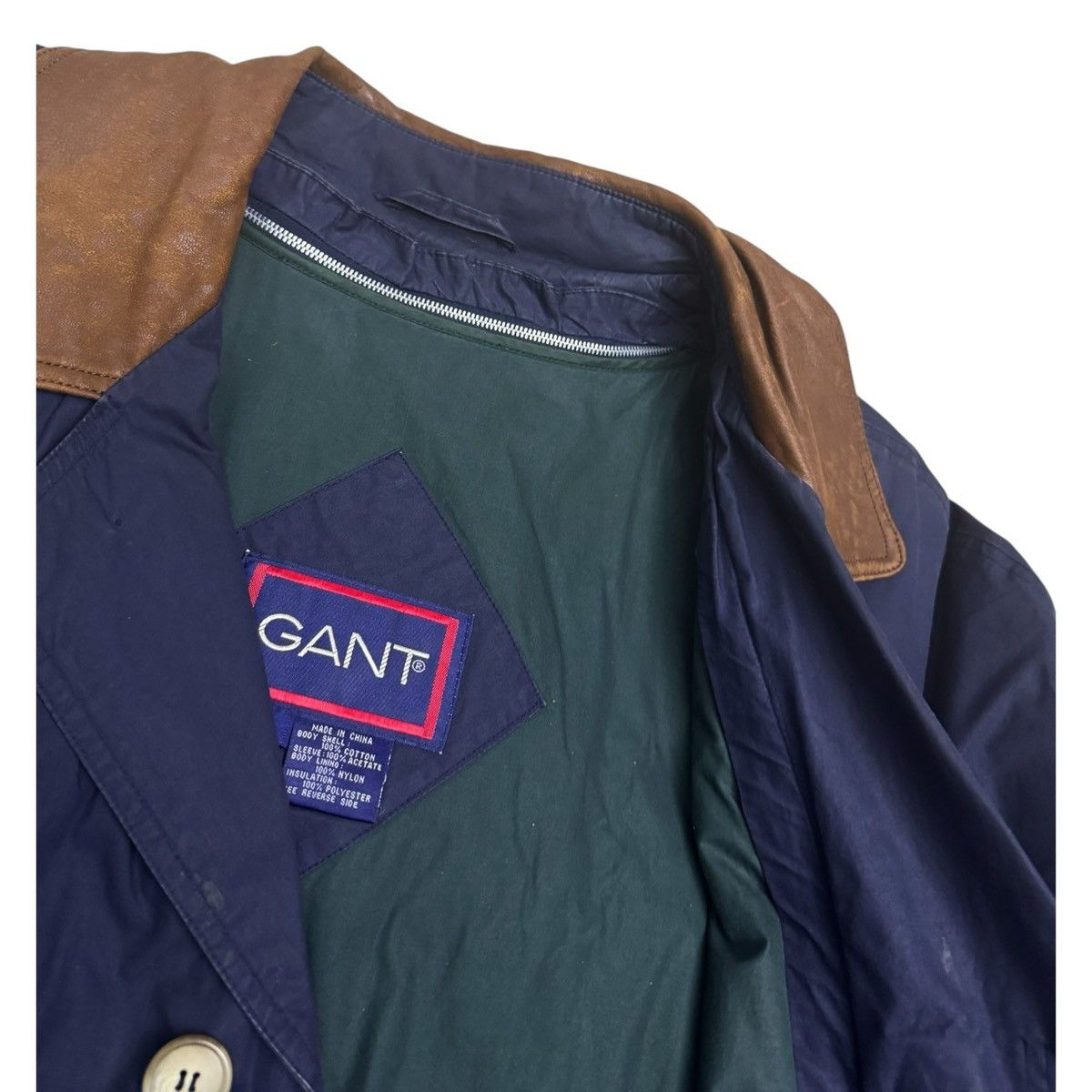 Gant GANT Vintage 90s Trench Winter Lined Retro Business Coat XL Size US XL / EU 56 / 4 - 3 Thumbnail