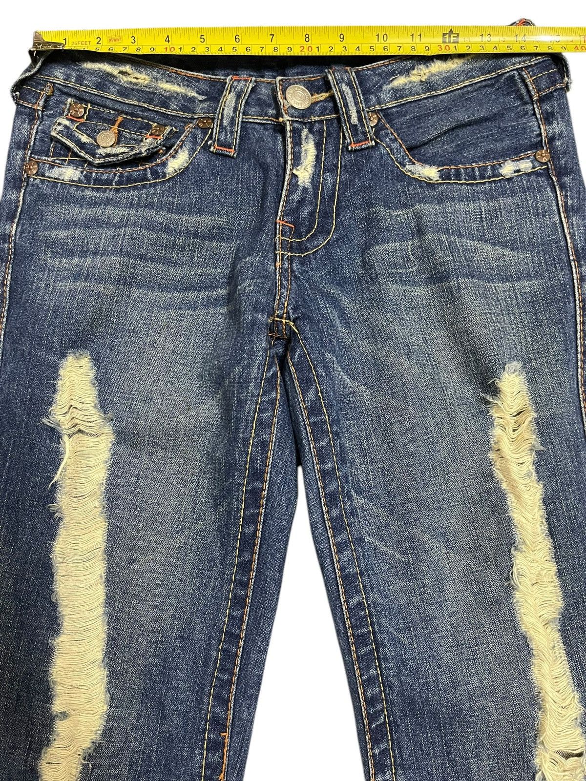 True Religion Vintage True Religion Blue Wash Distressed Bootcut Jeans Size US 28 / EU 44 - 11 Thumbnail
