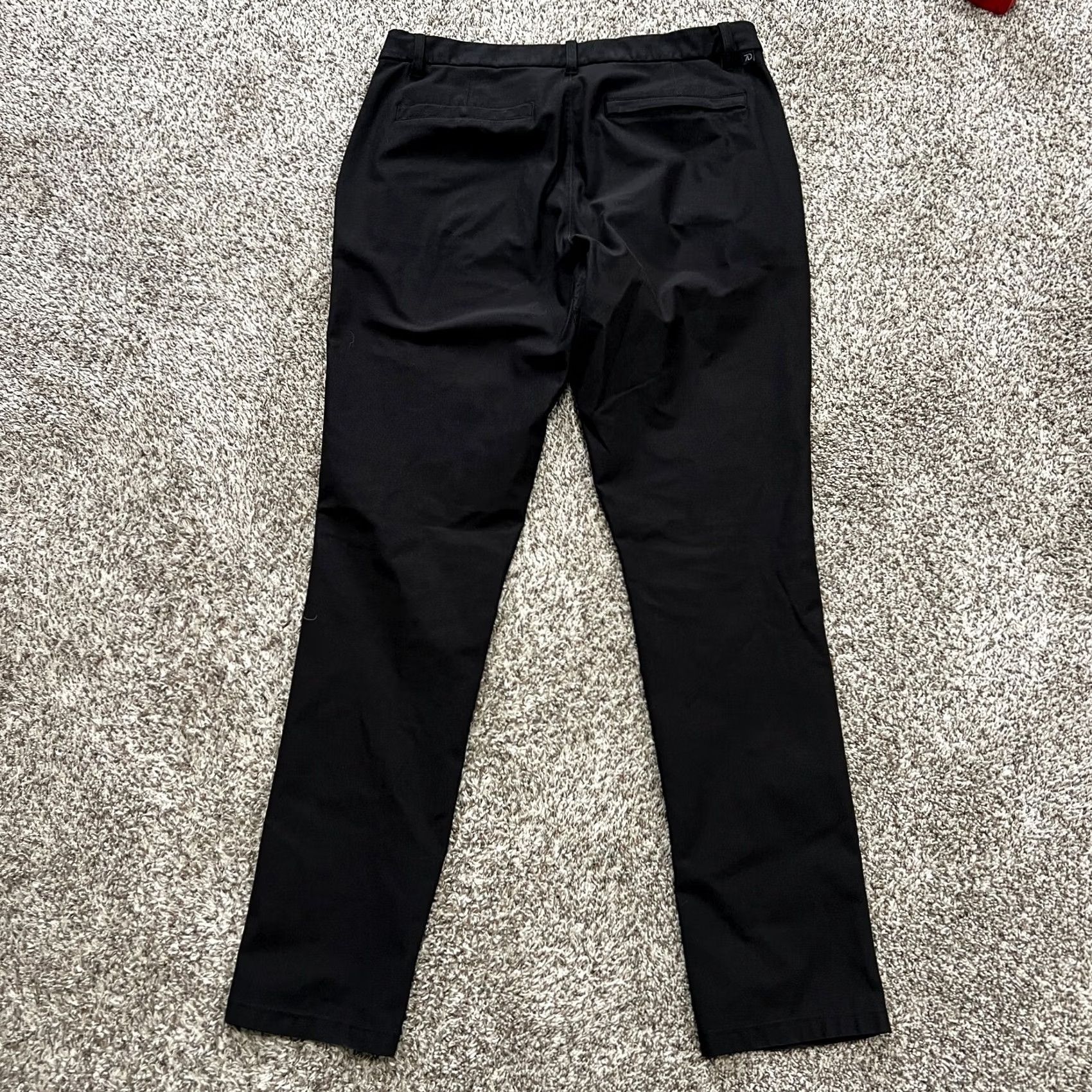 Vintage 7 Diamonds Infinity Polyester Woven Chino Pants Black Men 32x32 Slim Straight Pockets Size US 32 / EU 48 - 6 Thumbnail