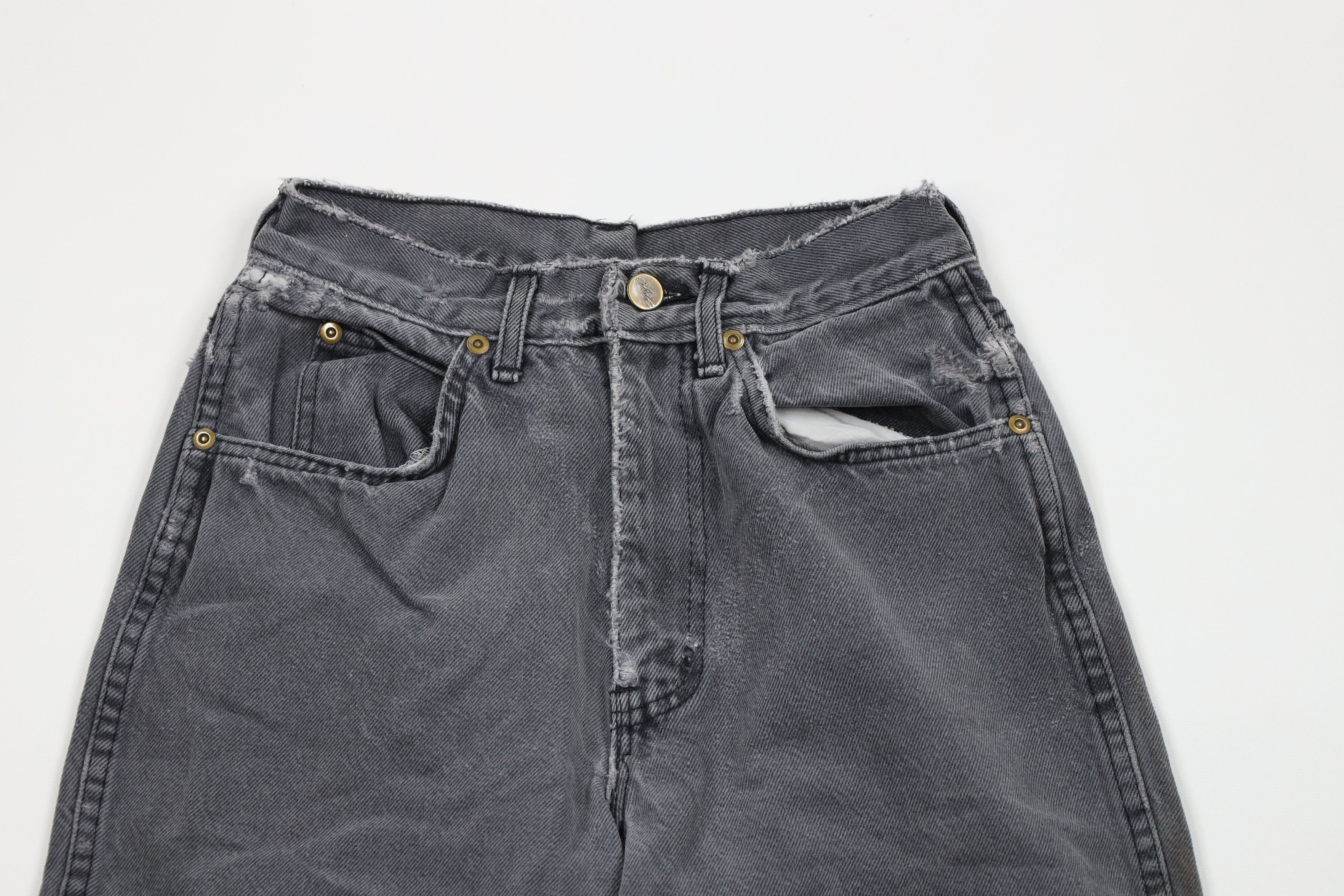 Vintage Vintage 90s Streetwear Tapered Leg Denim Jeans Black USA Size 27" / US 4 / IT 40 - 2 Thumbnail