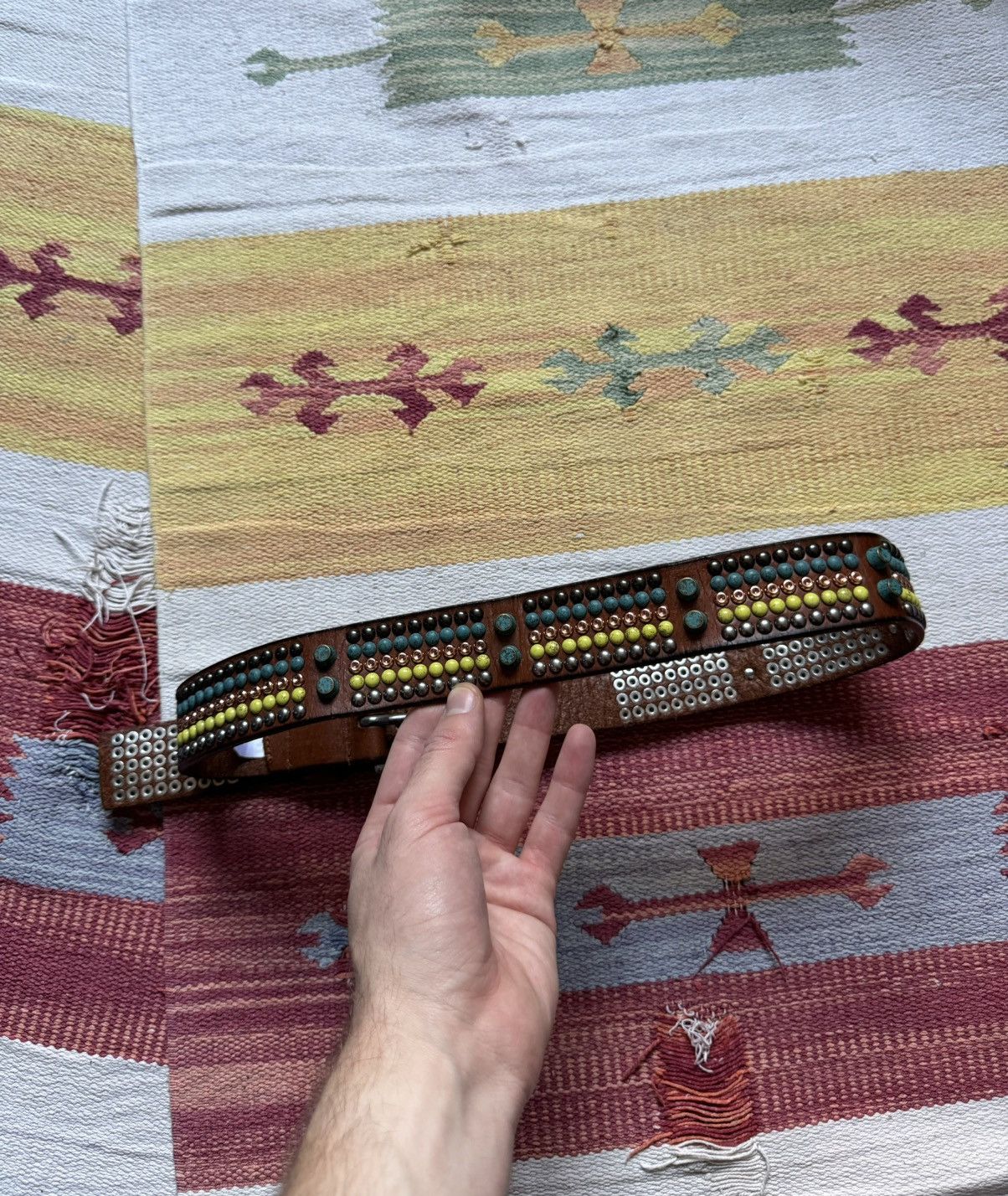 Genuine Leather Vintage 00’s Esprit y2k Japanese Genuine Leather Belt Size ONE SIZE - 4 Thumbnail