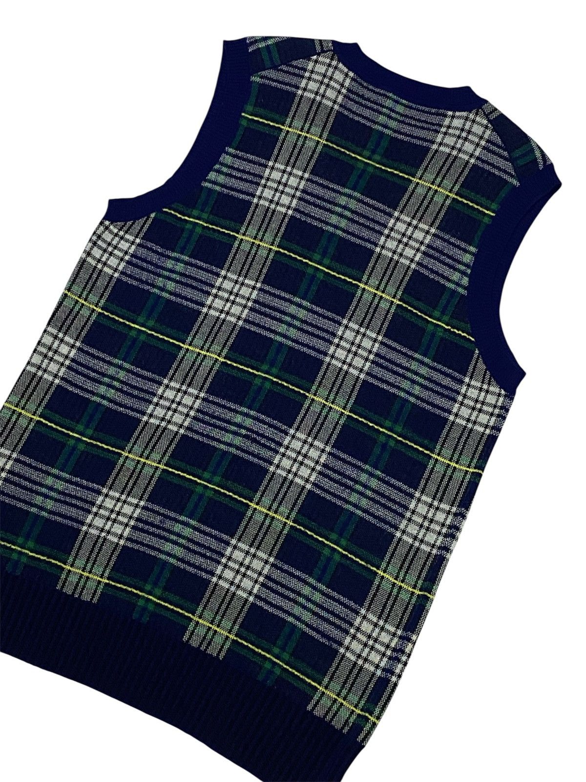 Comme des Garcons Homme Comme Des Garcons Homme AD2012 Knit Plaid Vest Size US M / EU 48-50 / 2 - 18 Thumbnail