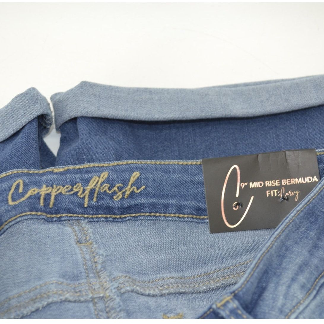 Other CopperFlash Mid Rise Bermuda Blue Jean Shorts Curvy Size 6 Size 28" / US 6 / IT 42 - 13 Thumbnail
