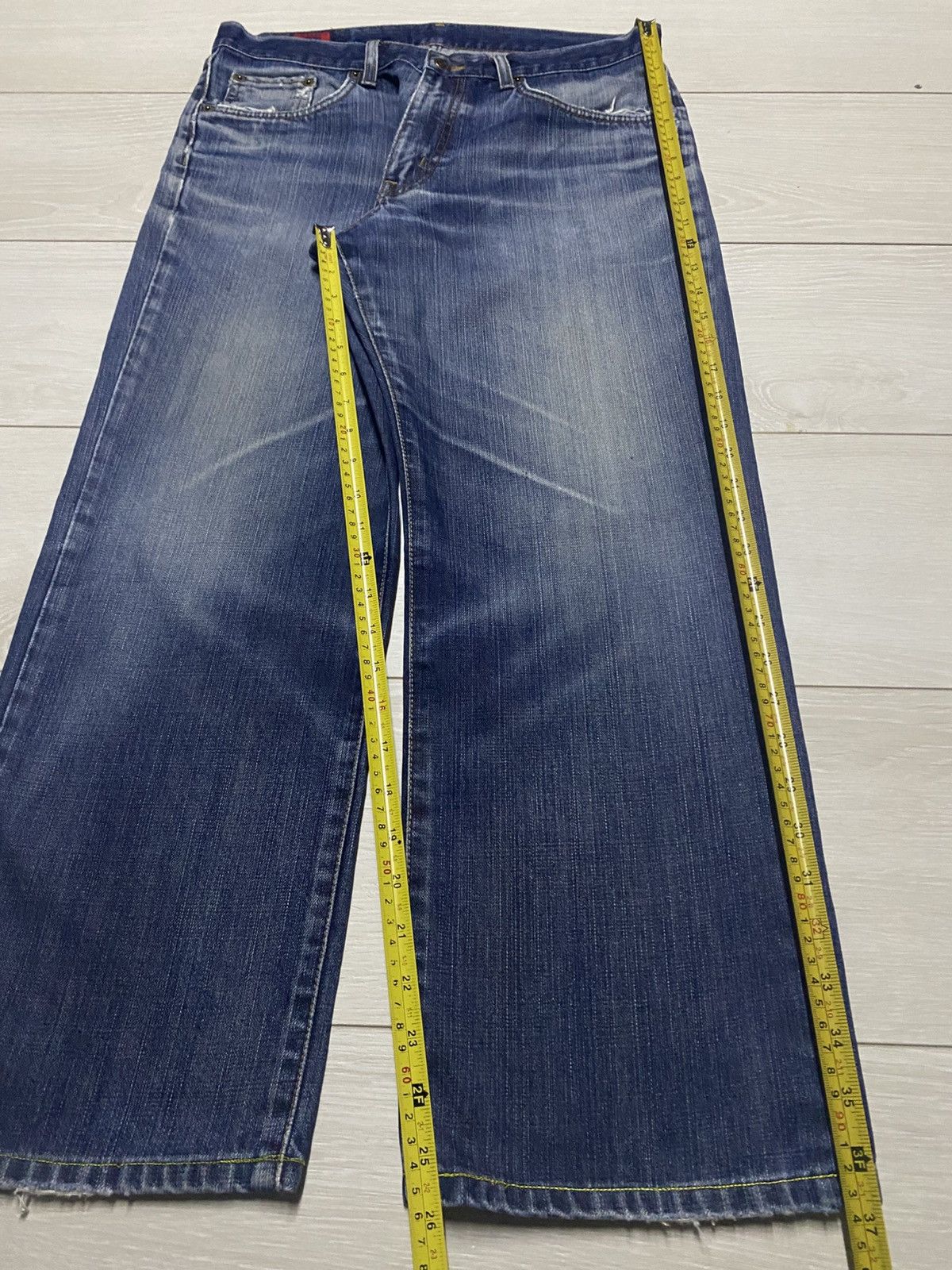 Edwin Vintage Edwin 503 Faded Mud Wash Distressed Loose Jeans Size US 32 / EU 48 - 13 Thumbnail
