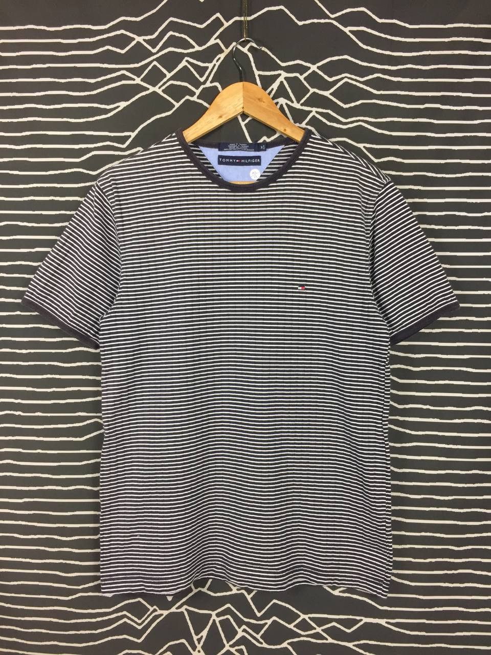 Tommy Hilfiger × Vintage Vtg Tommy Hilfiger Small Logo Striped Ringer Tee Size US M / EU 48-50 / 2 - 2 Thumbnail