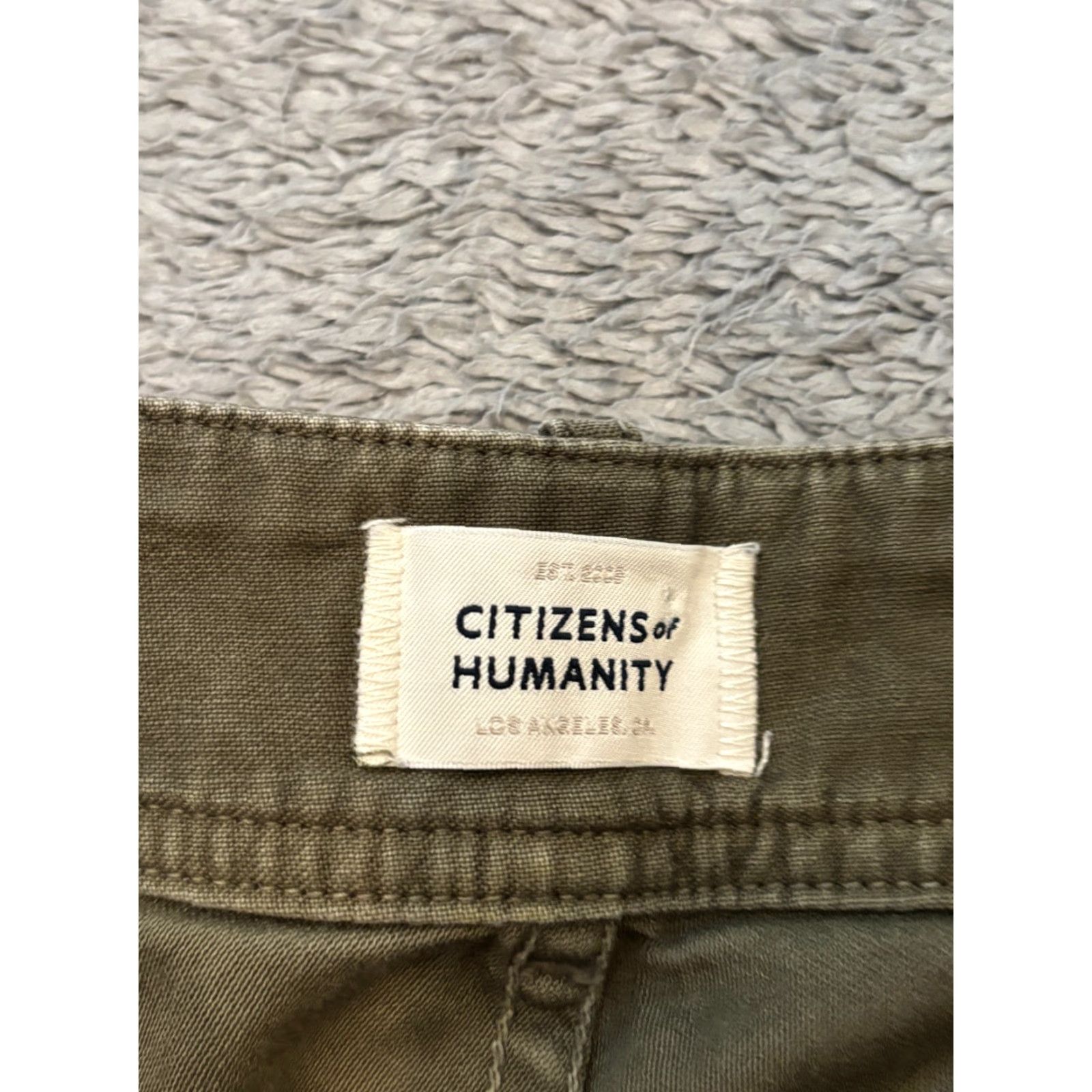 Citizens Of Humanity Citizens of Humanity Pants Womens 24 Green Tapered Military Wide Jogger Button Fly Pockets Size 42" / US 20 - 2 Thumbnail