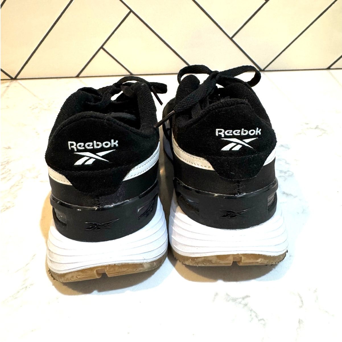 Reebok Reebok Rewind Run sneakers black white suede classic sz 9.5 Size US 9.5 / IT 39.5 - 5 Thumbnail
