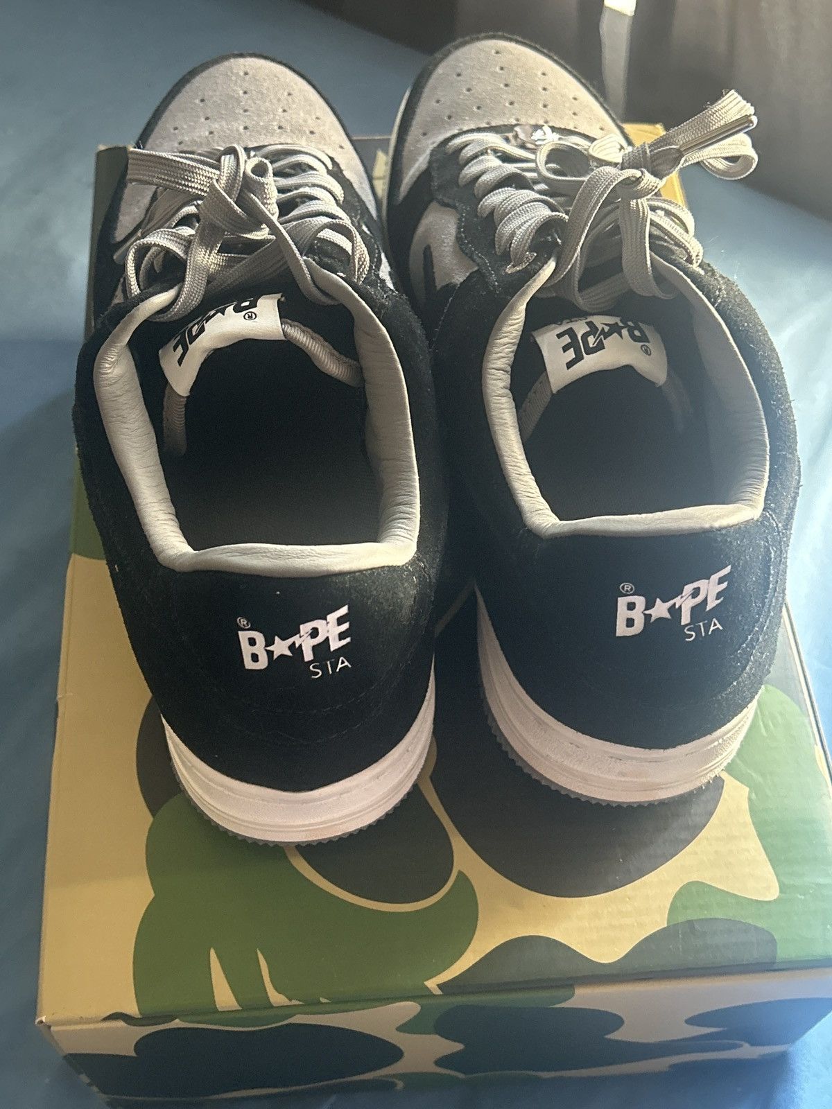 Bape Bape Shoes Bapesta Suede Black/Grey Size US 11 / EU 44 - 2 Thumbnail