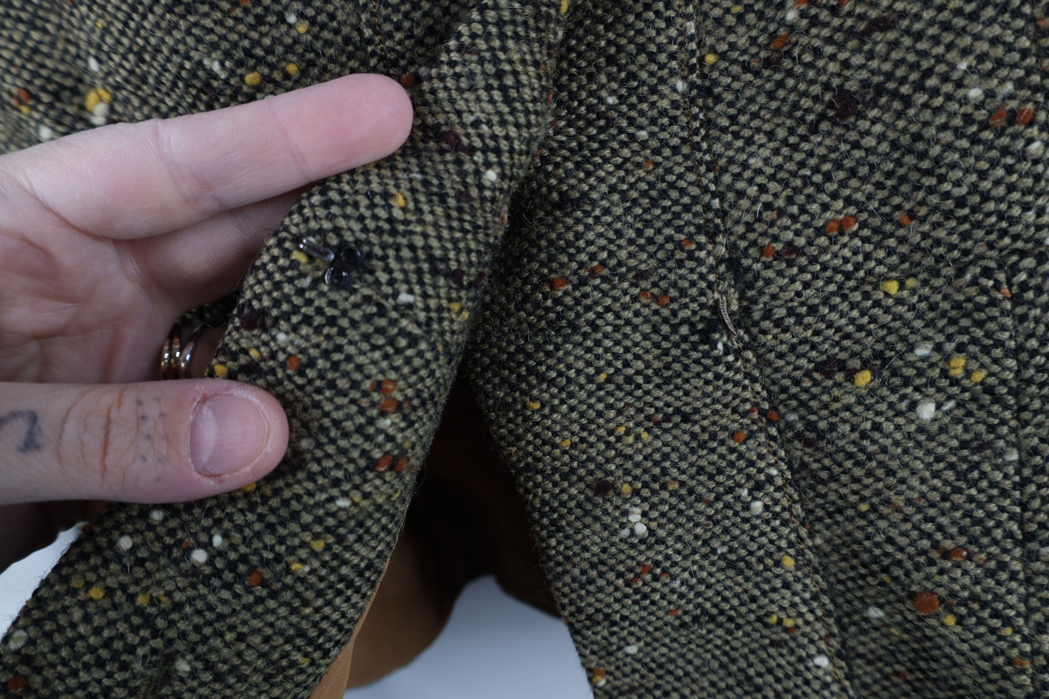 Vintage Vintage 50s Italian Couture Blazer Jacket Atomic Fleck Size XL / US 12-14 / IT 48-50 - 5 Thumbnail