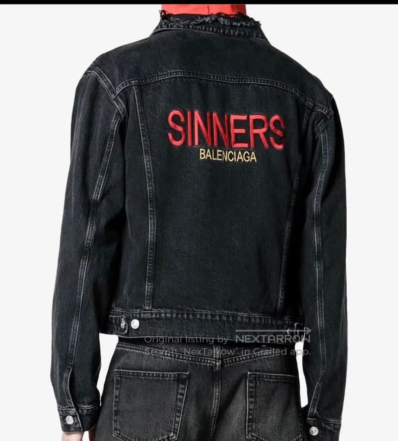 Balenciaga Balenciaga Sinners Denim Jacket Size US S / EU 44-46 / 1 - 8 Thumbnail