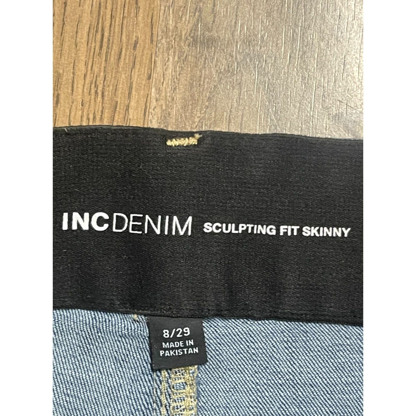 Vintage INC Denim Jeans Women's 8/29 Blue Denim Sculpting Fit Skinny Jeans Pants Regular Inseam 29.5in Adults Women Size 30" / US 8 / IT 44 - 7 Thumbnail