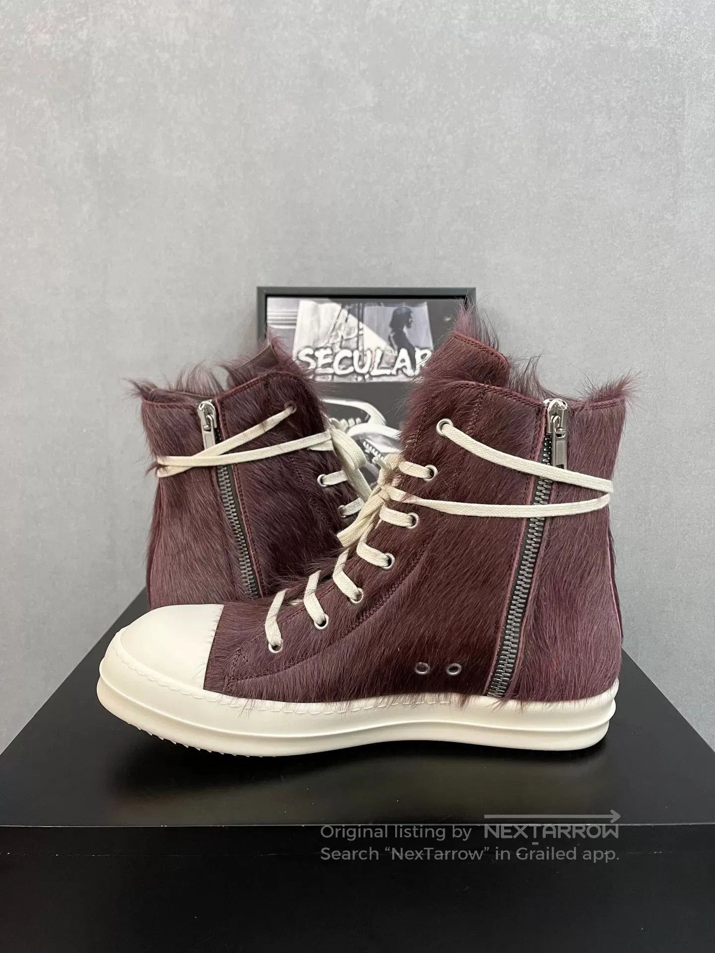 Rick Owens rick owens purple high-top luxury sneakers. Size US 6 / IT 36 - 5 Thumbnail