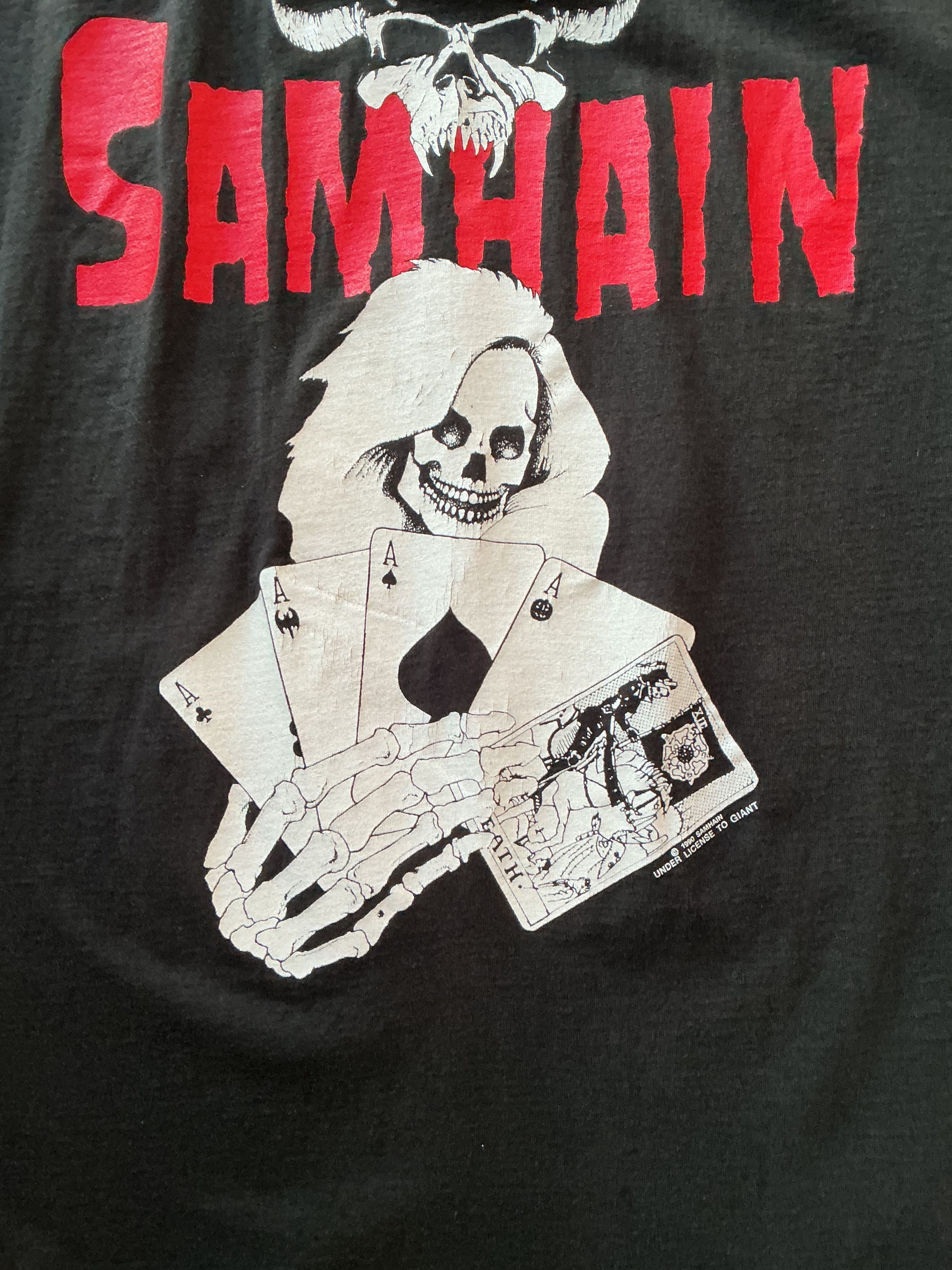 Anvil Rare 1990 Samhain Initium vintage t shirt Danzig Misfits Size US L / EU 52-54 / 3 - 7 Thumbnail