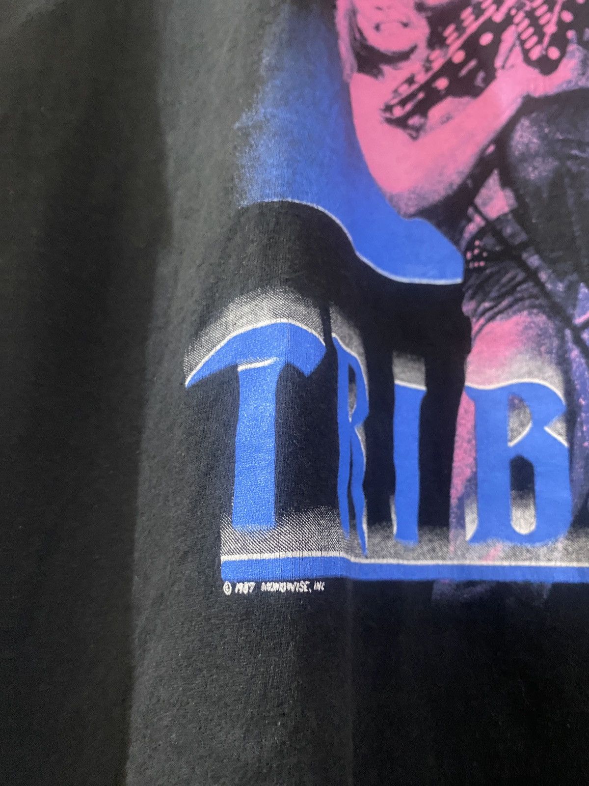 Band Tees Vintage Rare 80s Ozzy Osbourne Tribute Randy Rhoads Size US L / EU 52-54 / 3 - 6 Thumbnail
