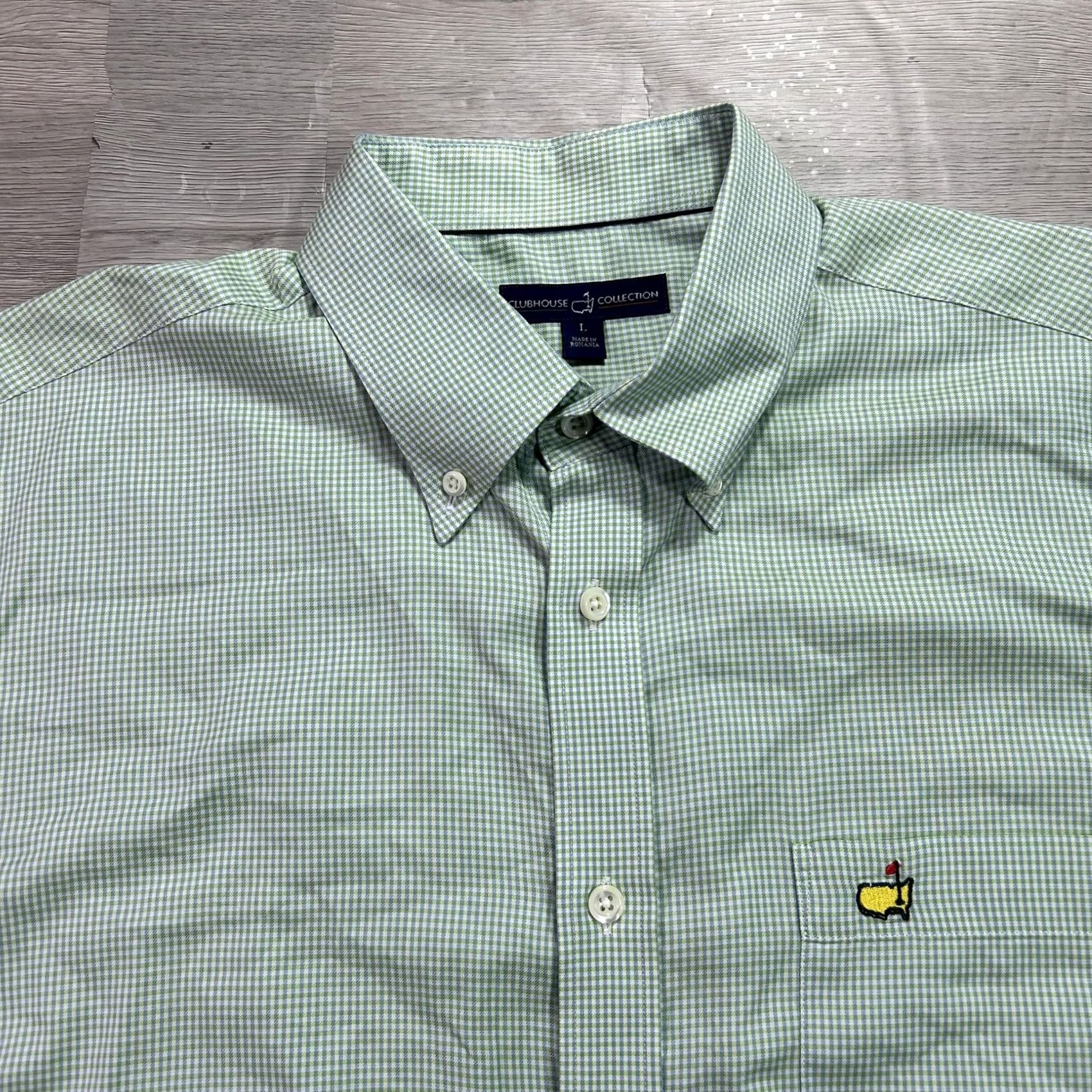 Vintage Clubhouse Collection Mens Large Green Check Golf Long Sleeve Button Up Shirt Size US L / EU 52-54 / 3 - 3 Thumbnail