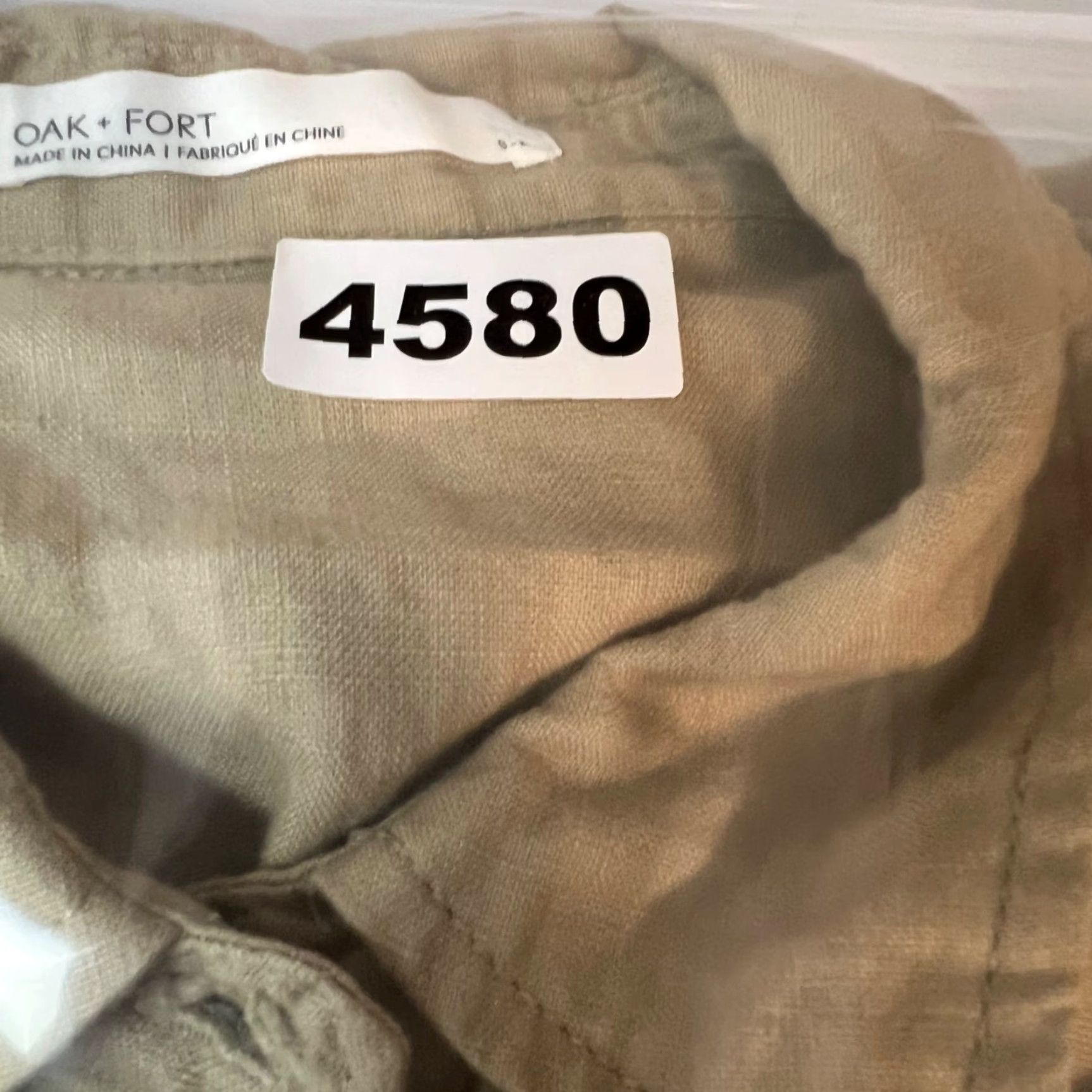 Oak + Fort Oak + Fort Shirt Dress Womens Small Beige Linen Button-Front Midi W/ Waist Tie Daywear Casual Summer Spring Size S / US 4 / IT 40 - 7 Thumbnail